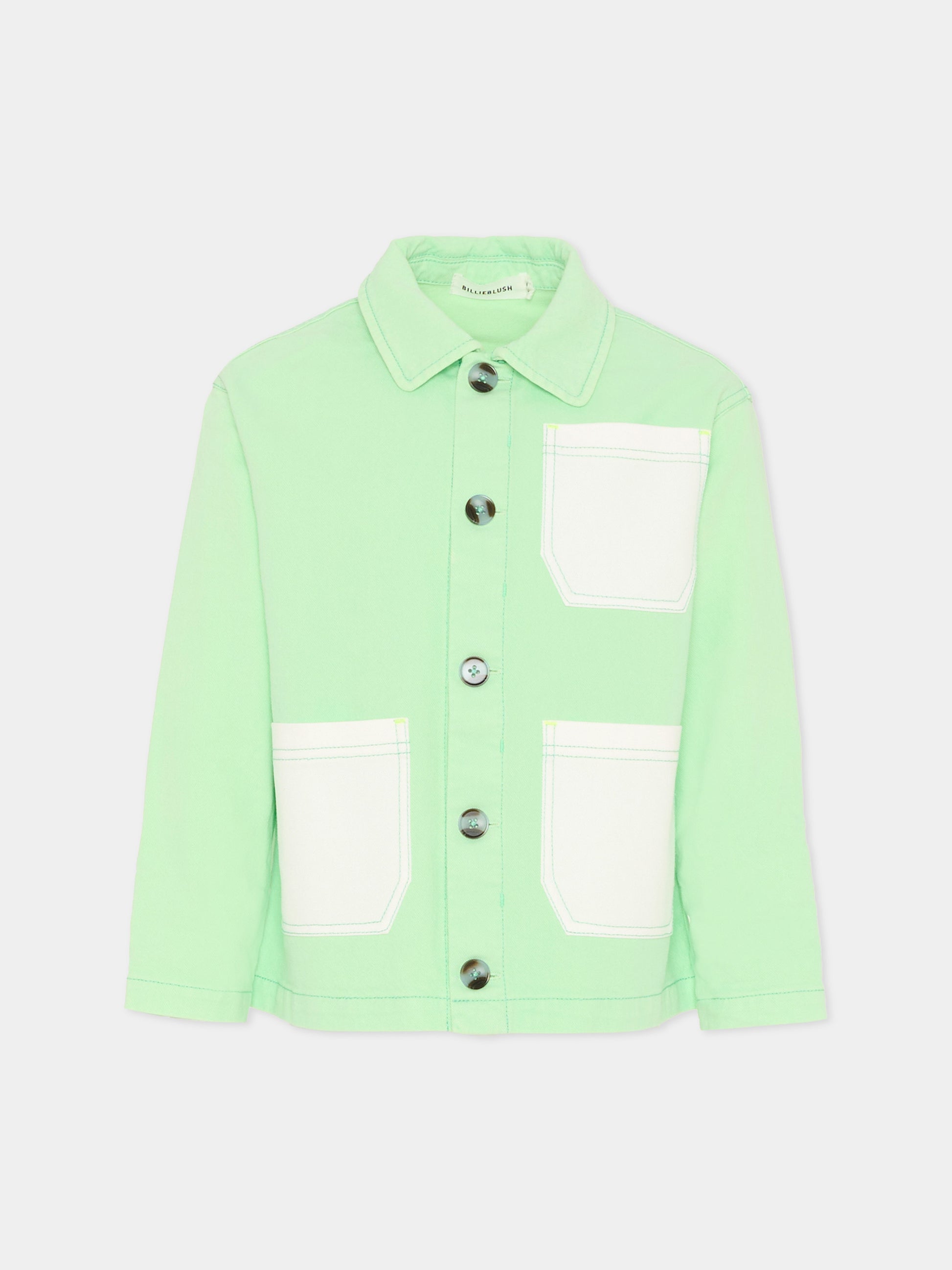 Giubbotto verde per bambino con stampa,Billieblush,U21681 735