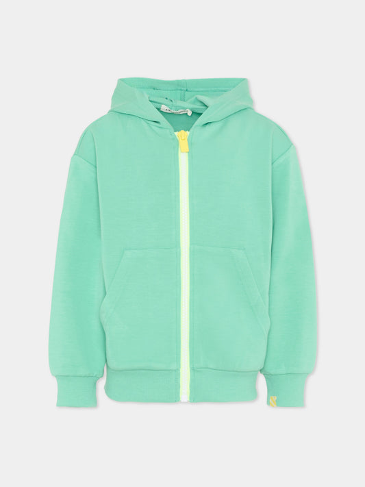 Felpa verde per bambino effetto scuba,Billieblush,U21683 68M