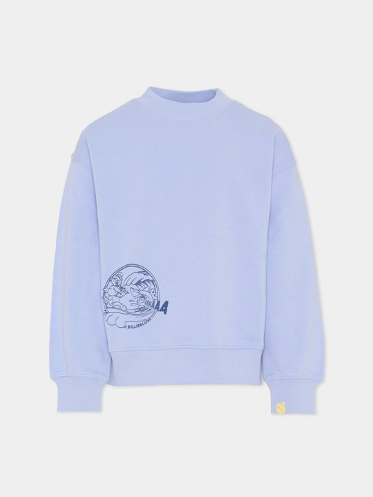 Felpa lilla per bambino con squalo,Billieblush,U21692 81S