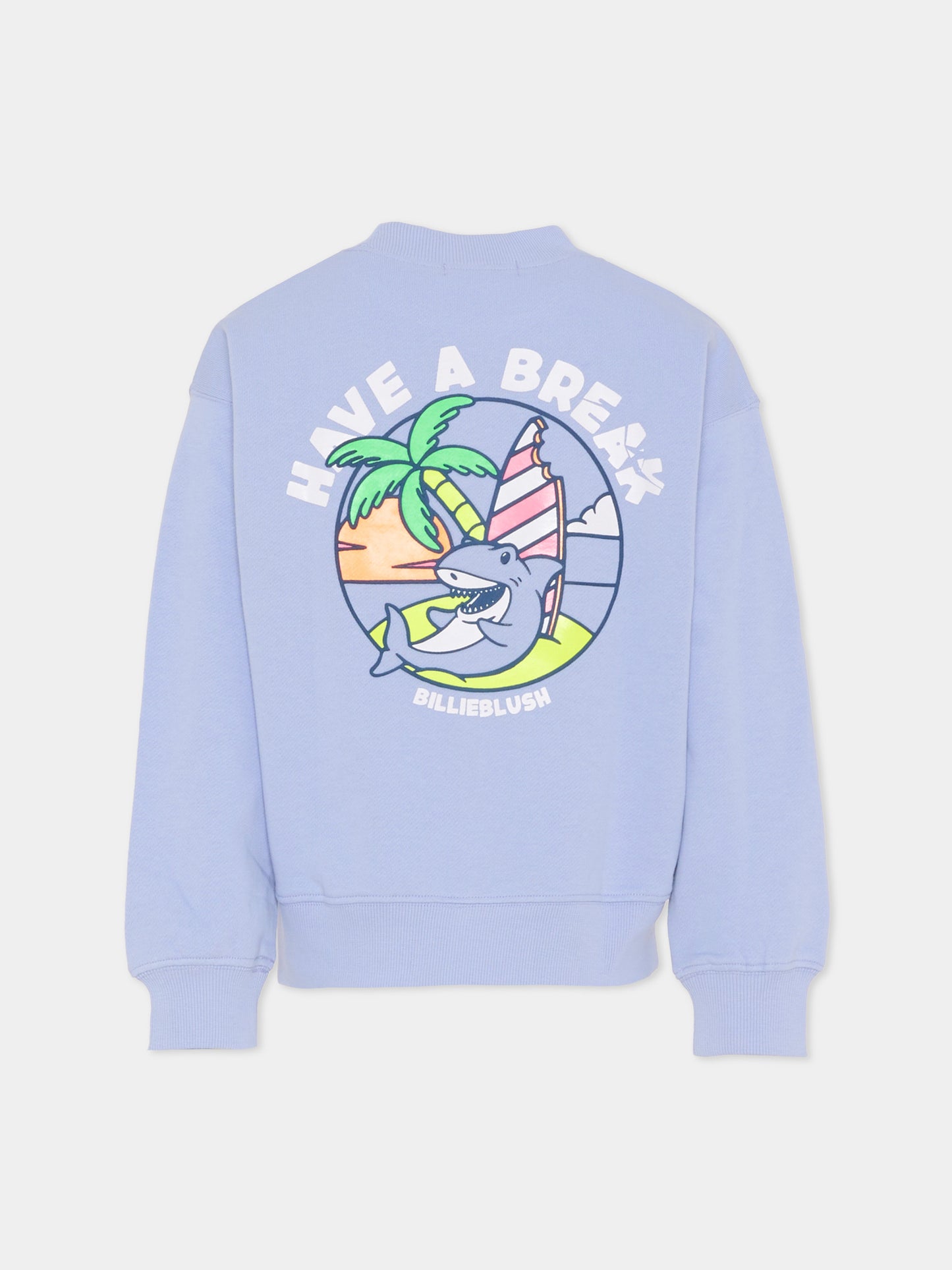 Felpa lilla per bambino con squalo,Billieblush,U21692 81S