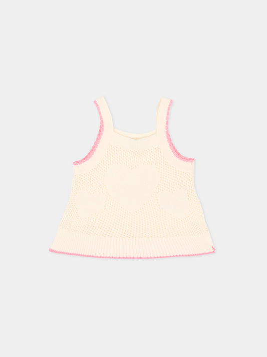Top avorio per neonata con cuori,Billieblush,U21784 148