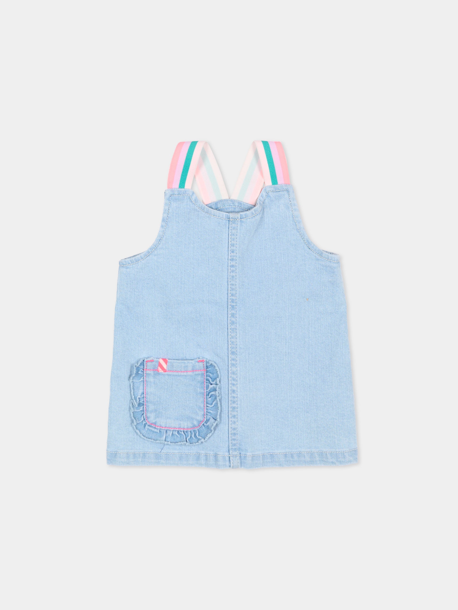 Salopette denim per neonata,Billieblush,U21790 Z04