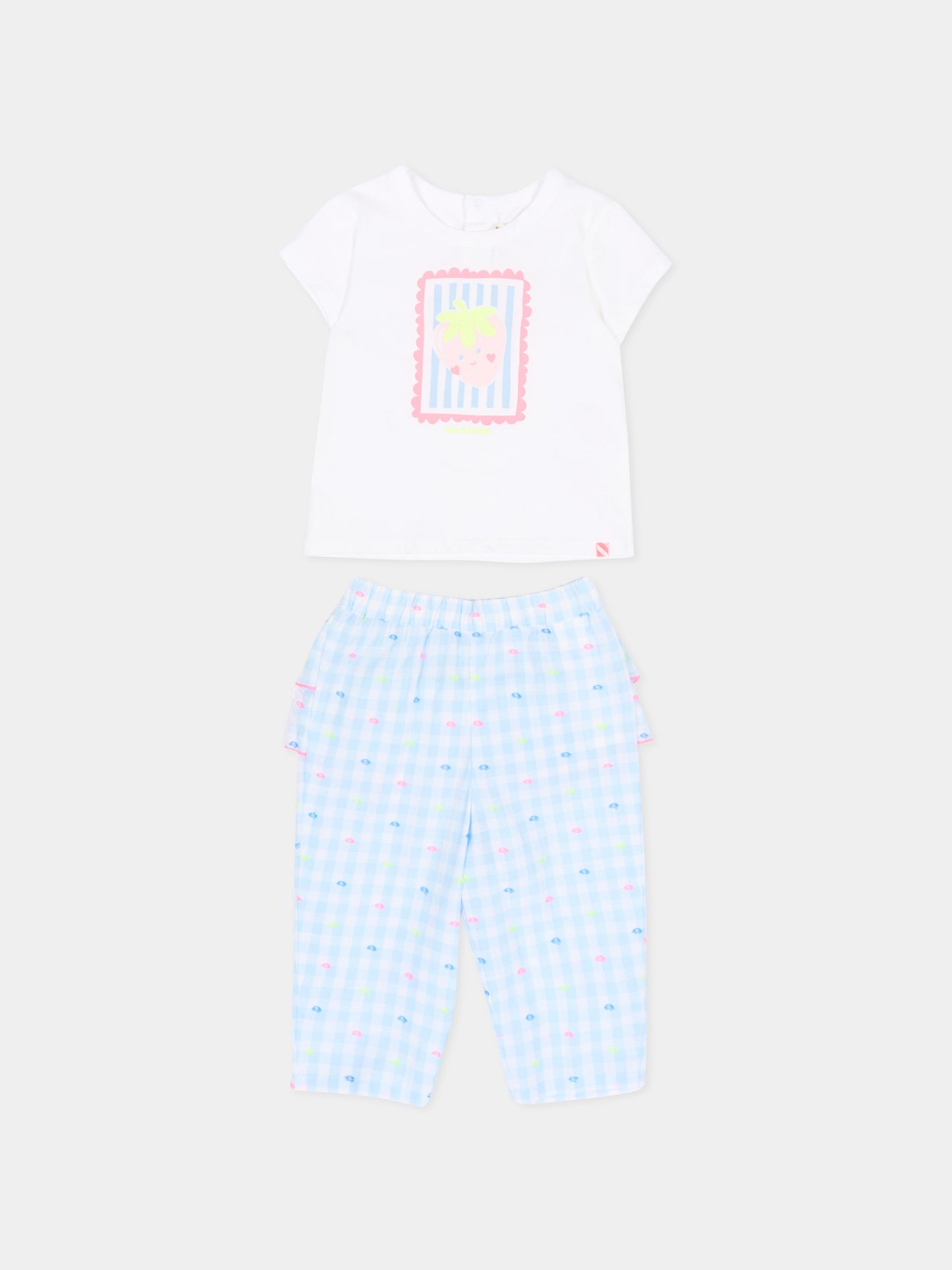 Completo sportivo multicolor per neonata con fragole,Billieblush,U21798 V21