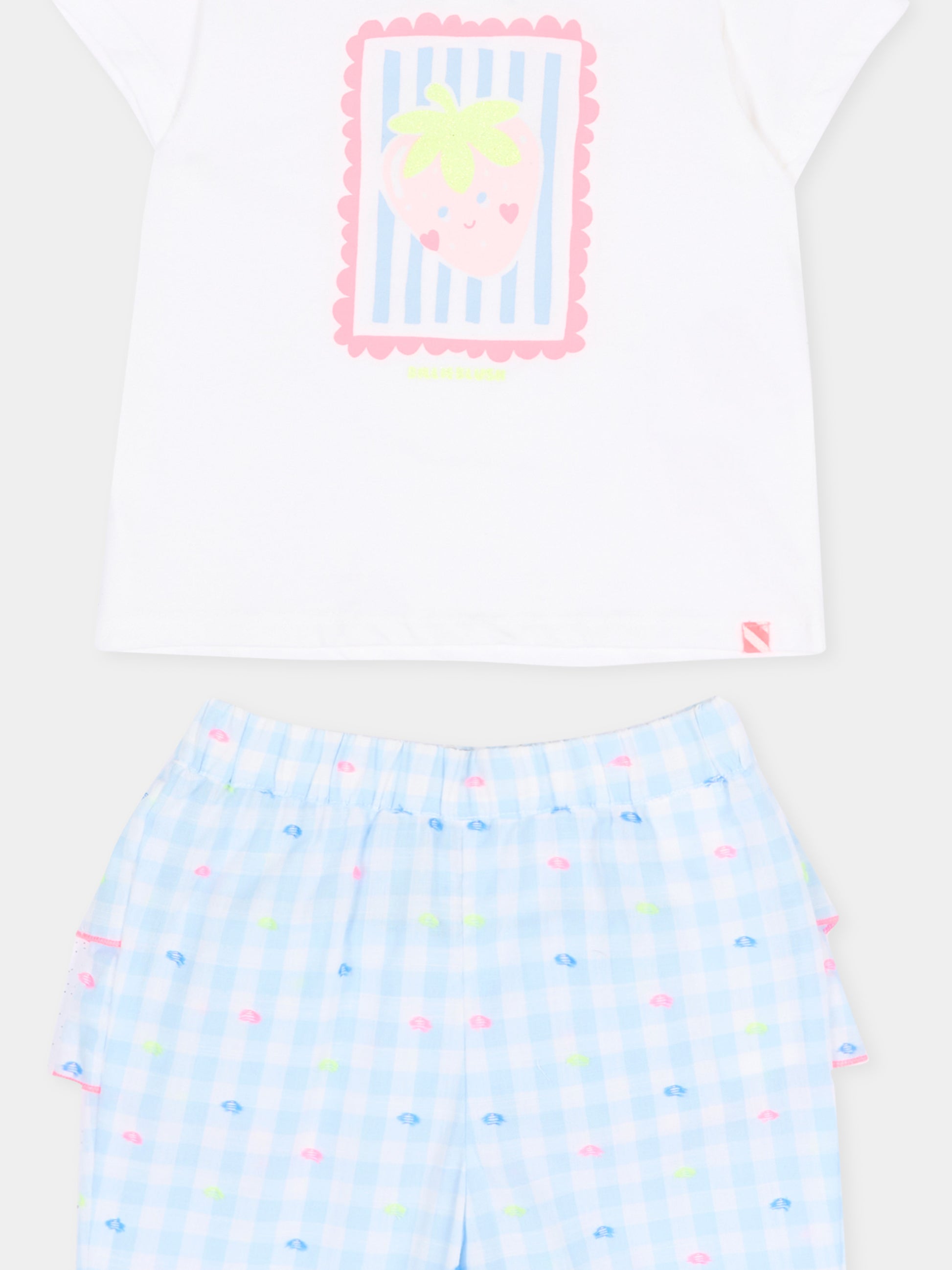 Completo sportivo multicolor per neonata con fragole,Billieblush,U21798 V21