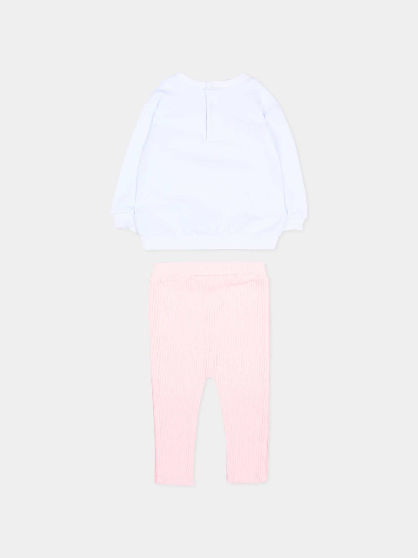 Completo sportivo rosa per neonata con fiore,Billieblush,U21801 N54