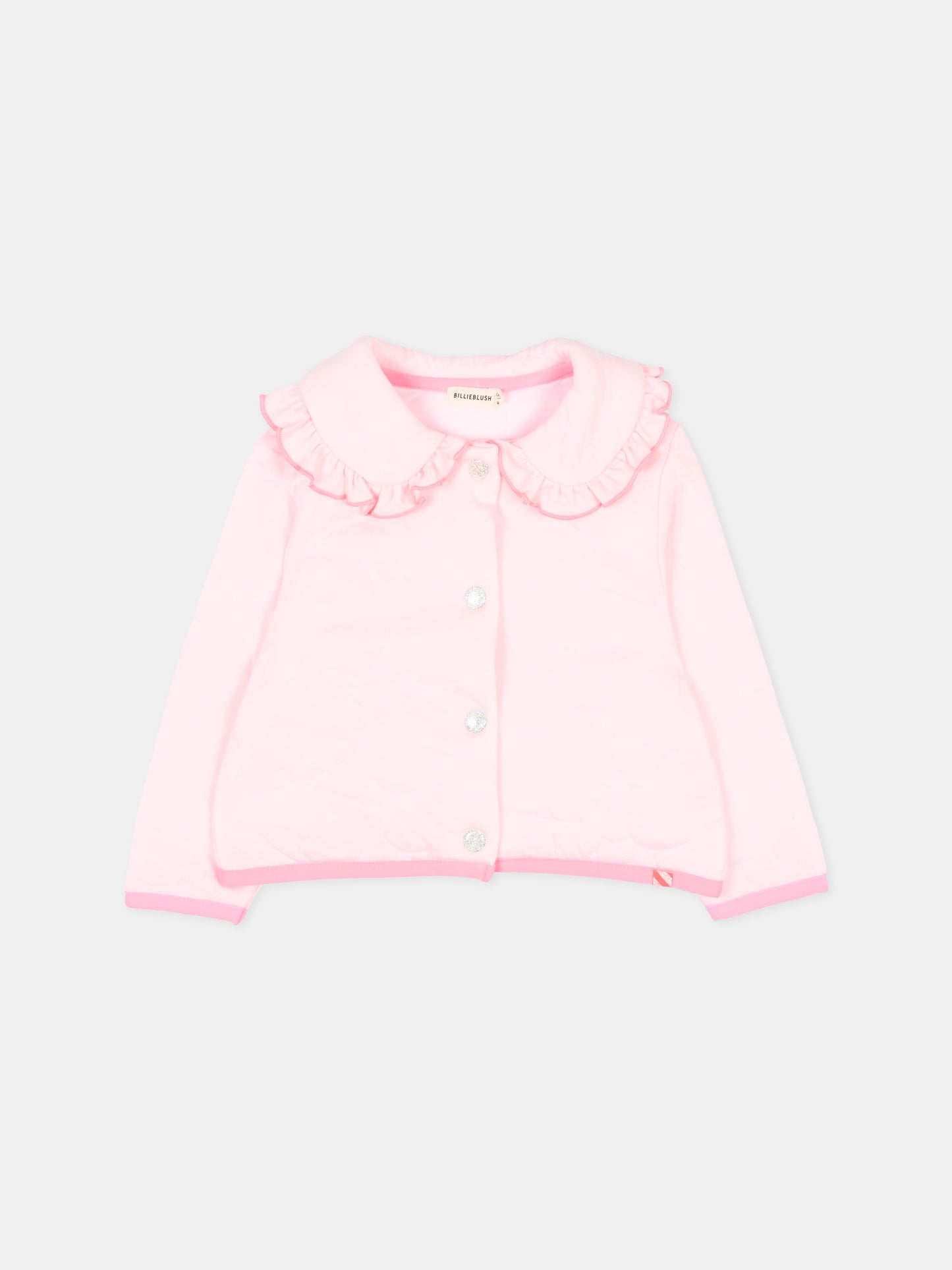Piumino rosa per neonata con rouches,Billieblush,U21812 44L