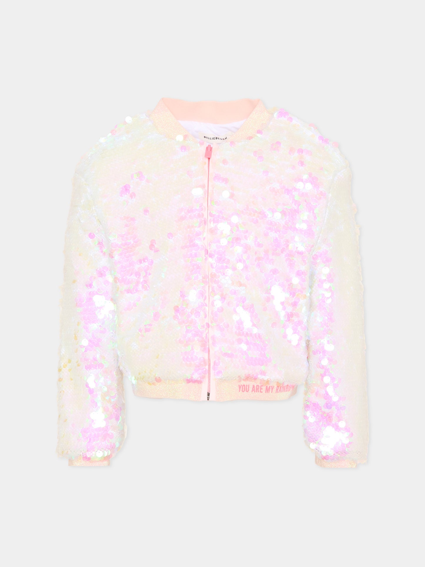 Bomber rosa per bambina con paillettes,Billieblush,U21905 111