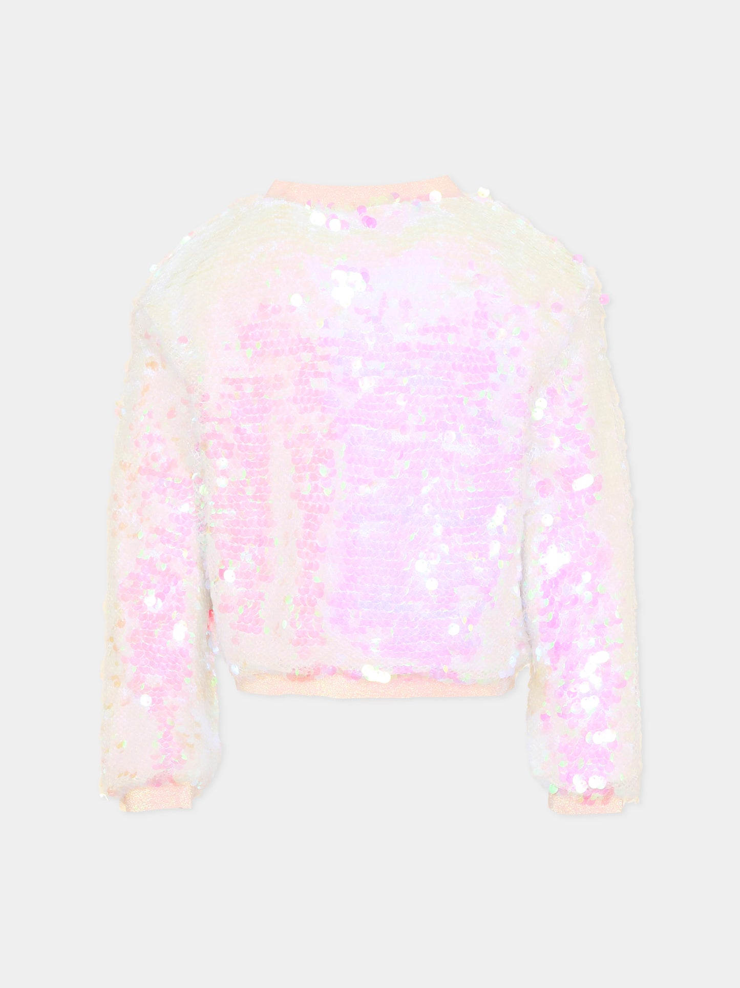 Bomber rosa per bambina con paillettes,Billieblush,U21905 111