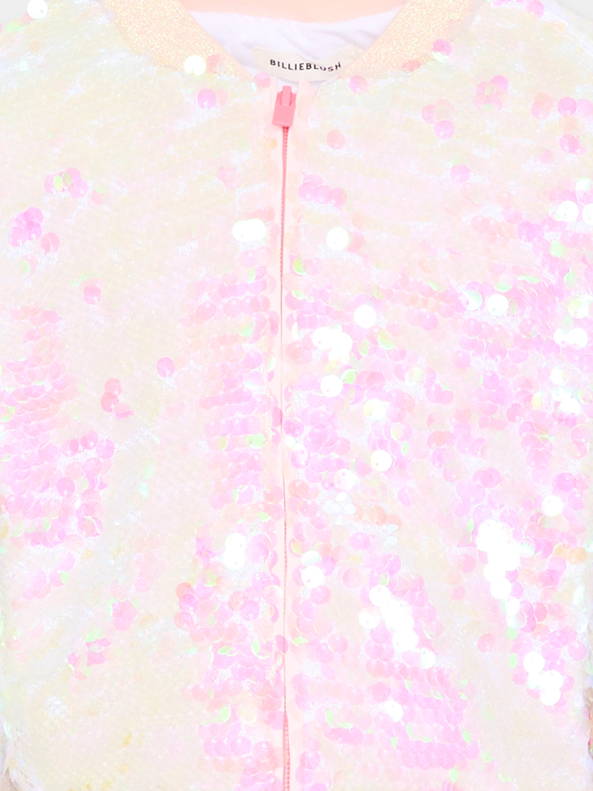 Bomber rosa per bambina con paillettes,Billieblush,U21905 111