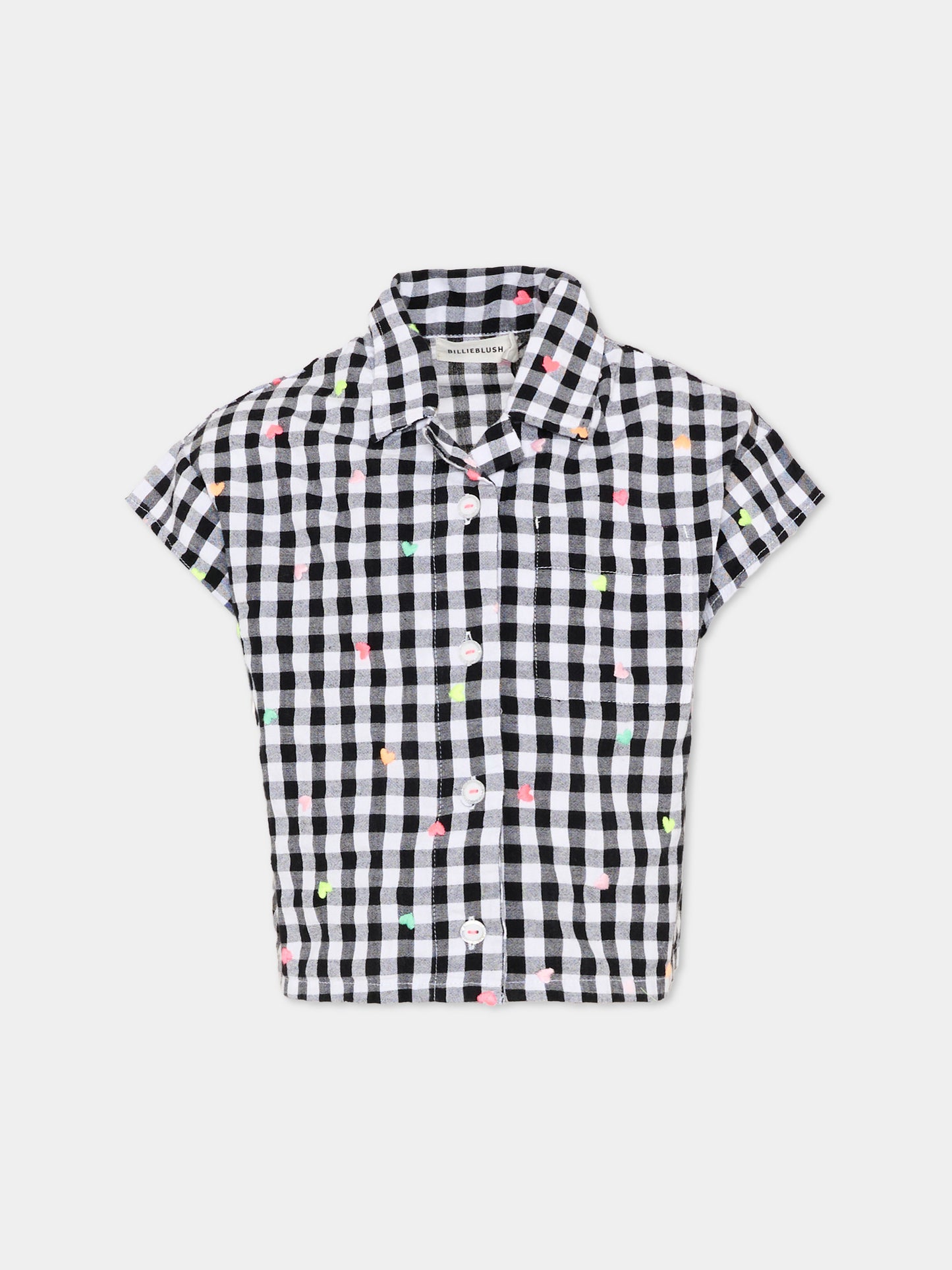 Camicia multicolor per bambina con cuori,Billieblush,U21987 N50