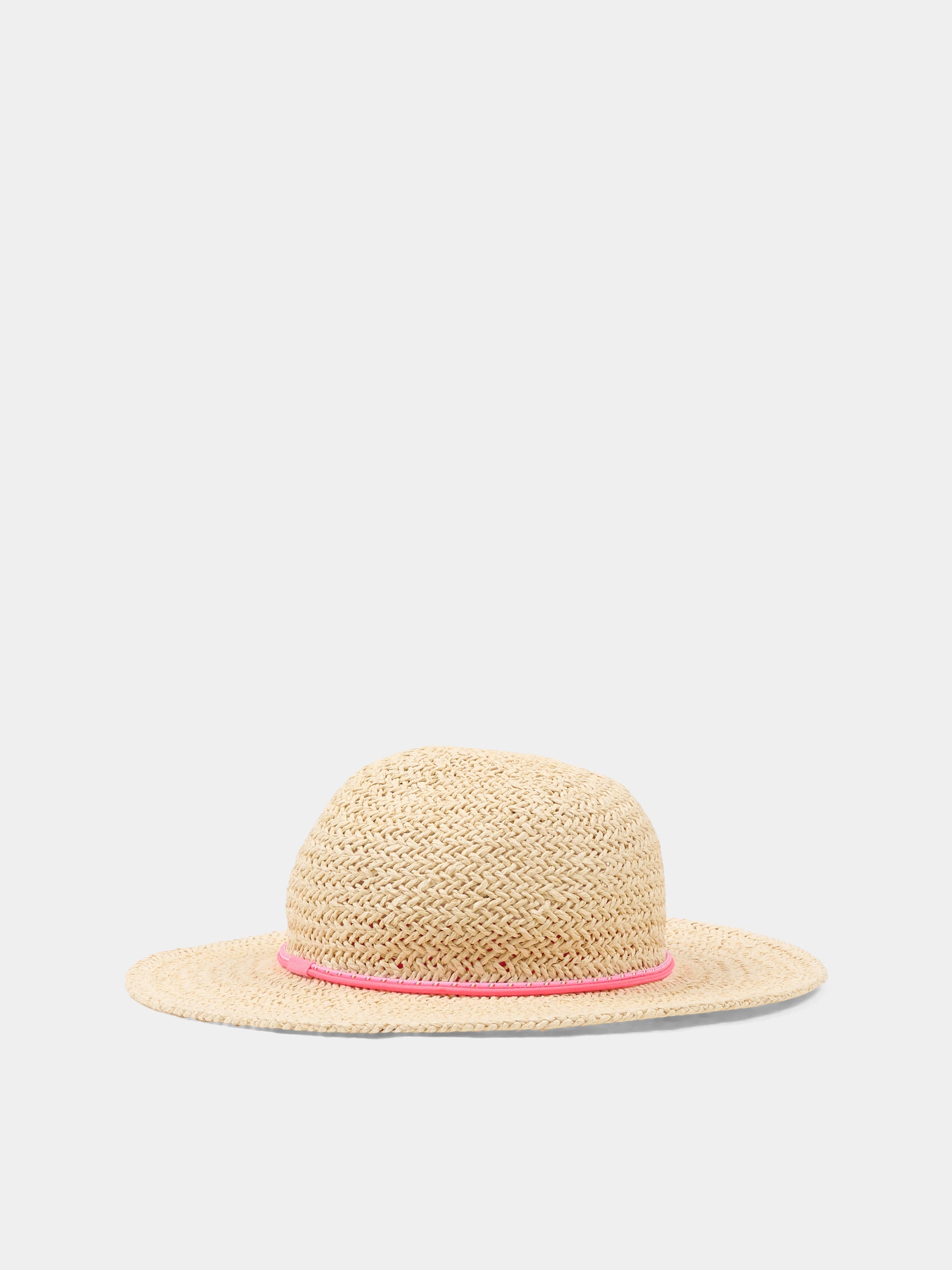 Cappello di paglia per bambina con ricamo multicolor,Billieblush,U22017 Z41
