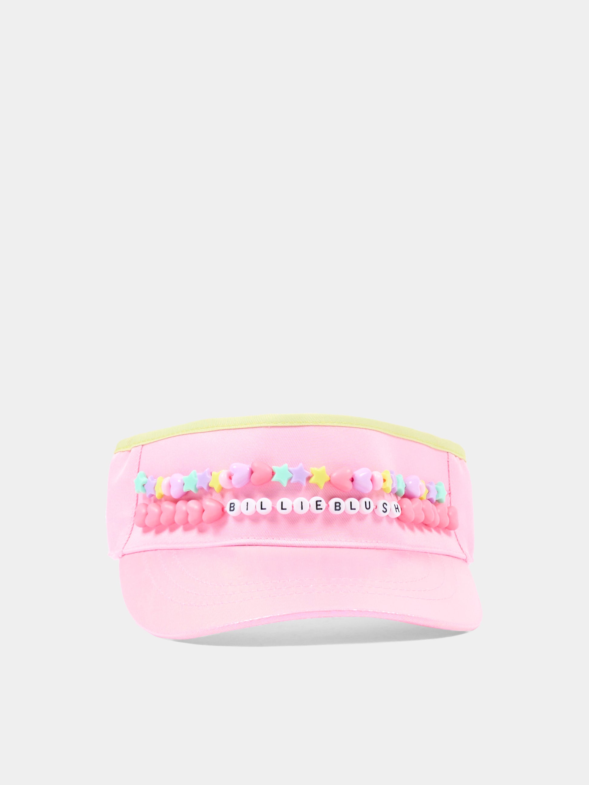 Cappello con visiera rosa per bambina con perline,Billieblush,U22020 46N