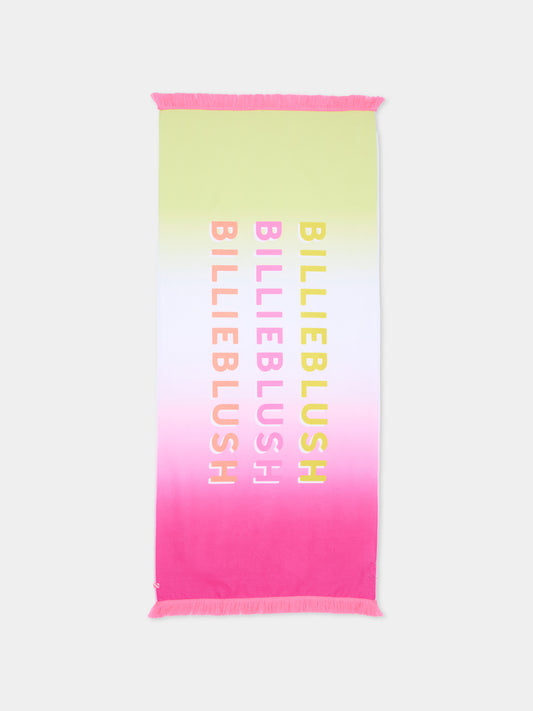 Telo mare multicolor per bambina con logo,Billieblush,U22089 499