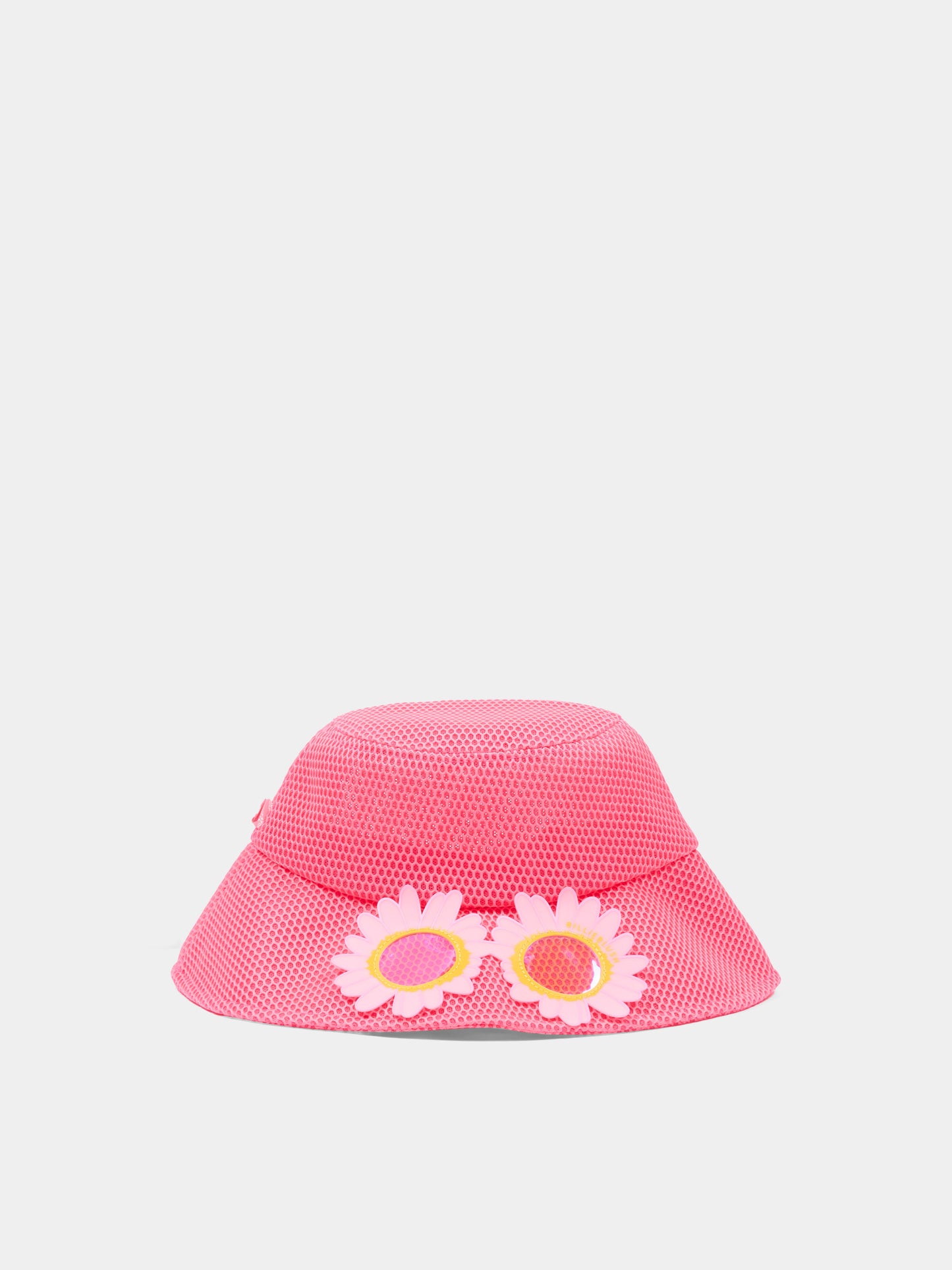 Cloche fucsia per bambina in mesh con margherite,Billieblush,U22171 499