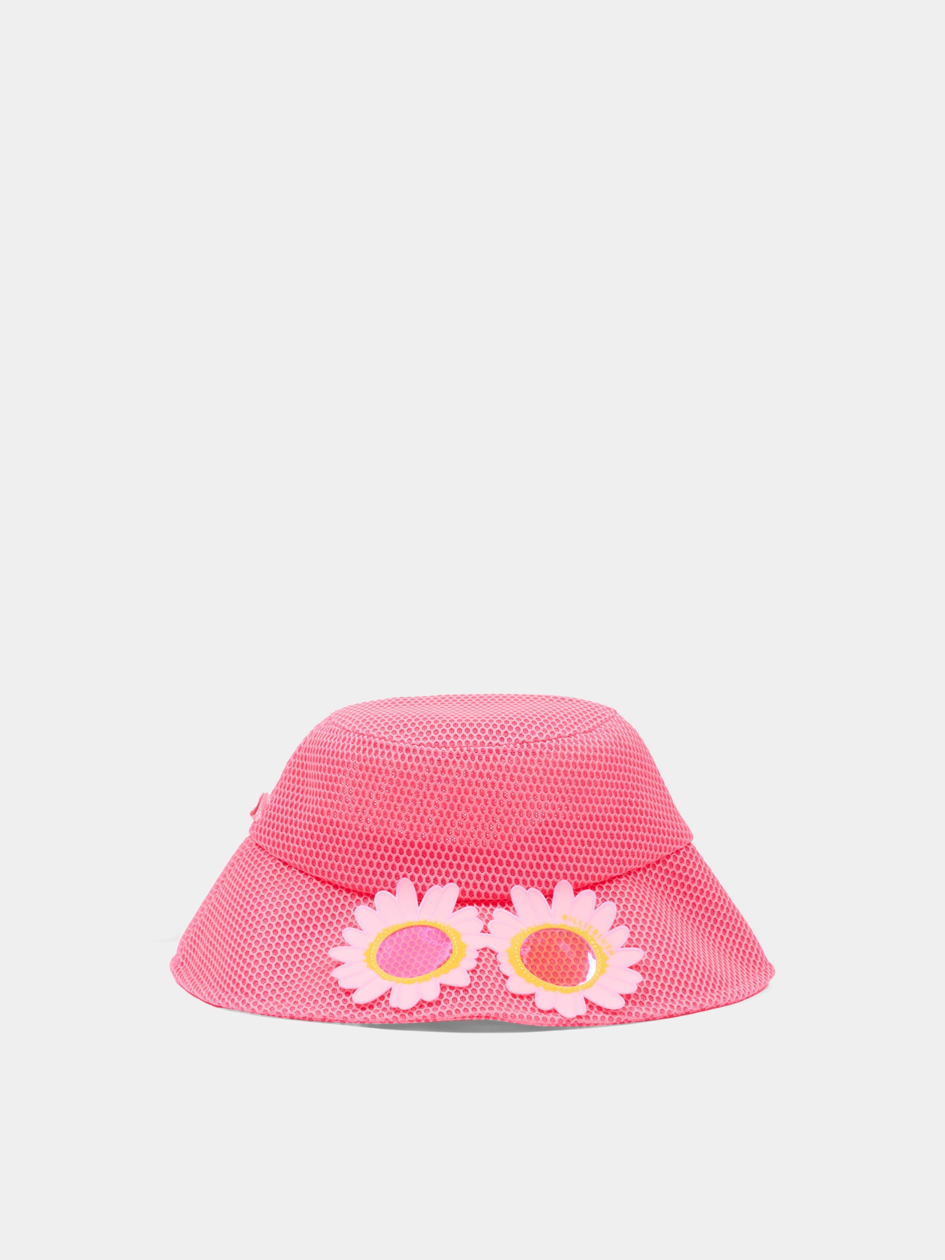 Cloche fucsia per bambina in mesh con margherite,Billieblush,U22171 499