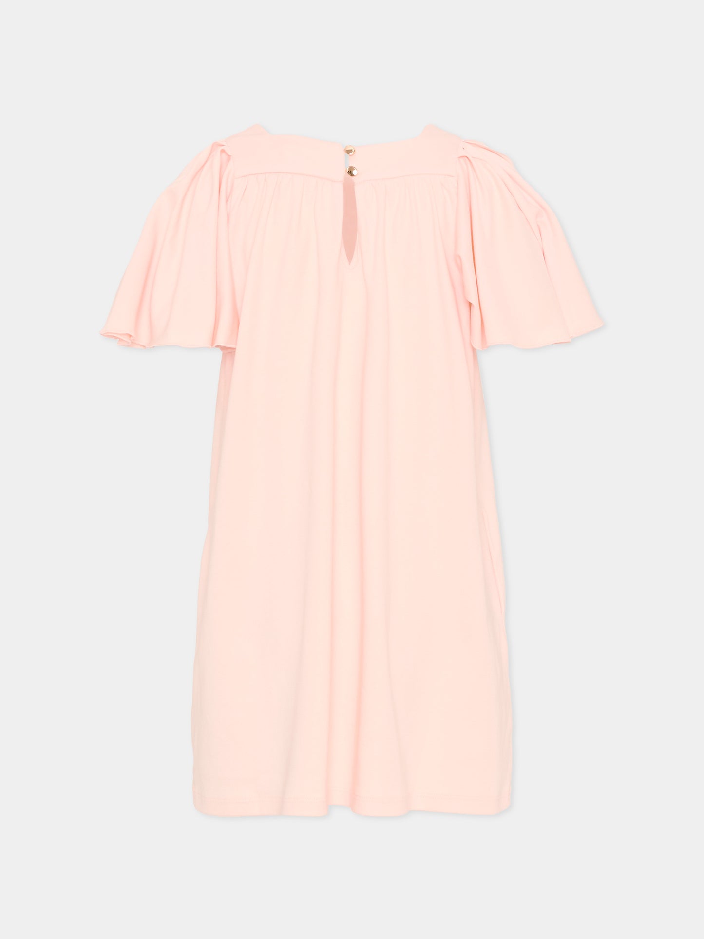 Vestito rosa per bambina con ananas,Chloé Kids,C20818 46J