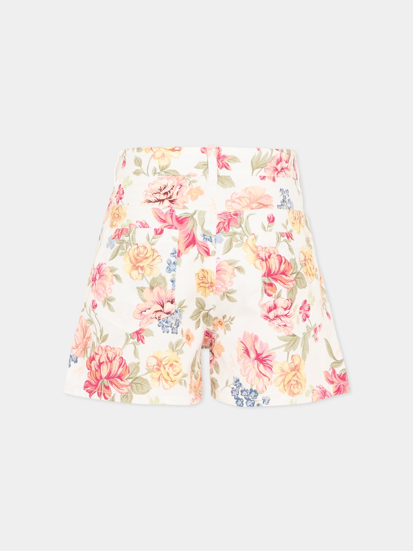 Shorts multicolor floreali per bambina,Chloé Kids,C20849 S95