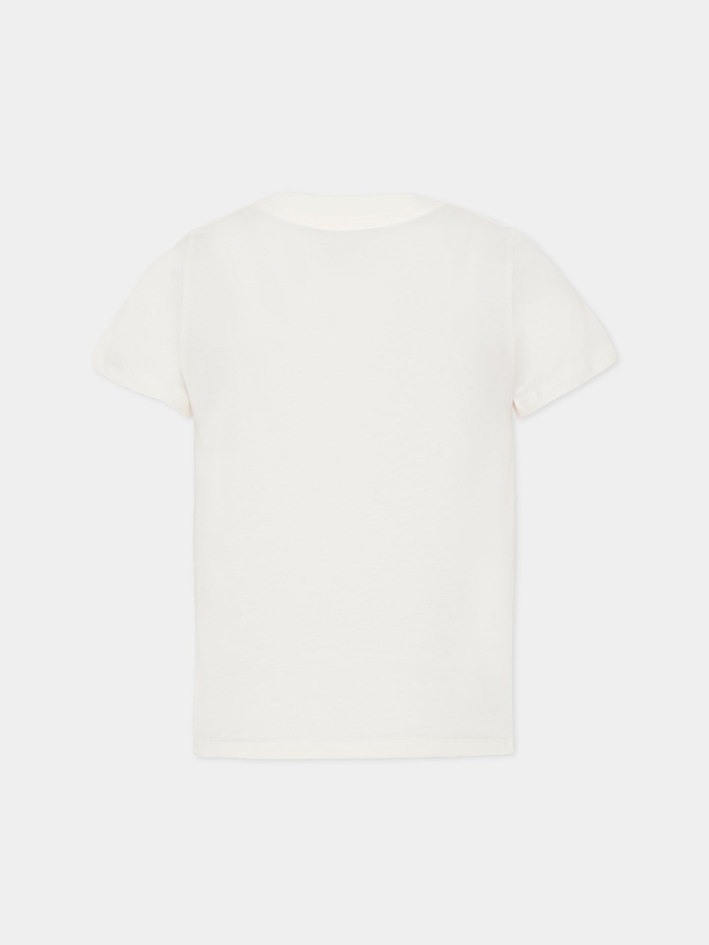 T-shirt avorio per bambina con palme,Chloé Kids,C20855 46J