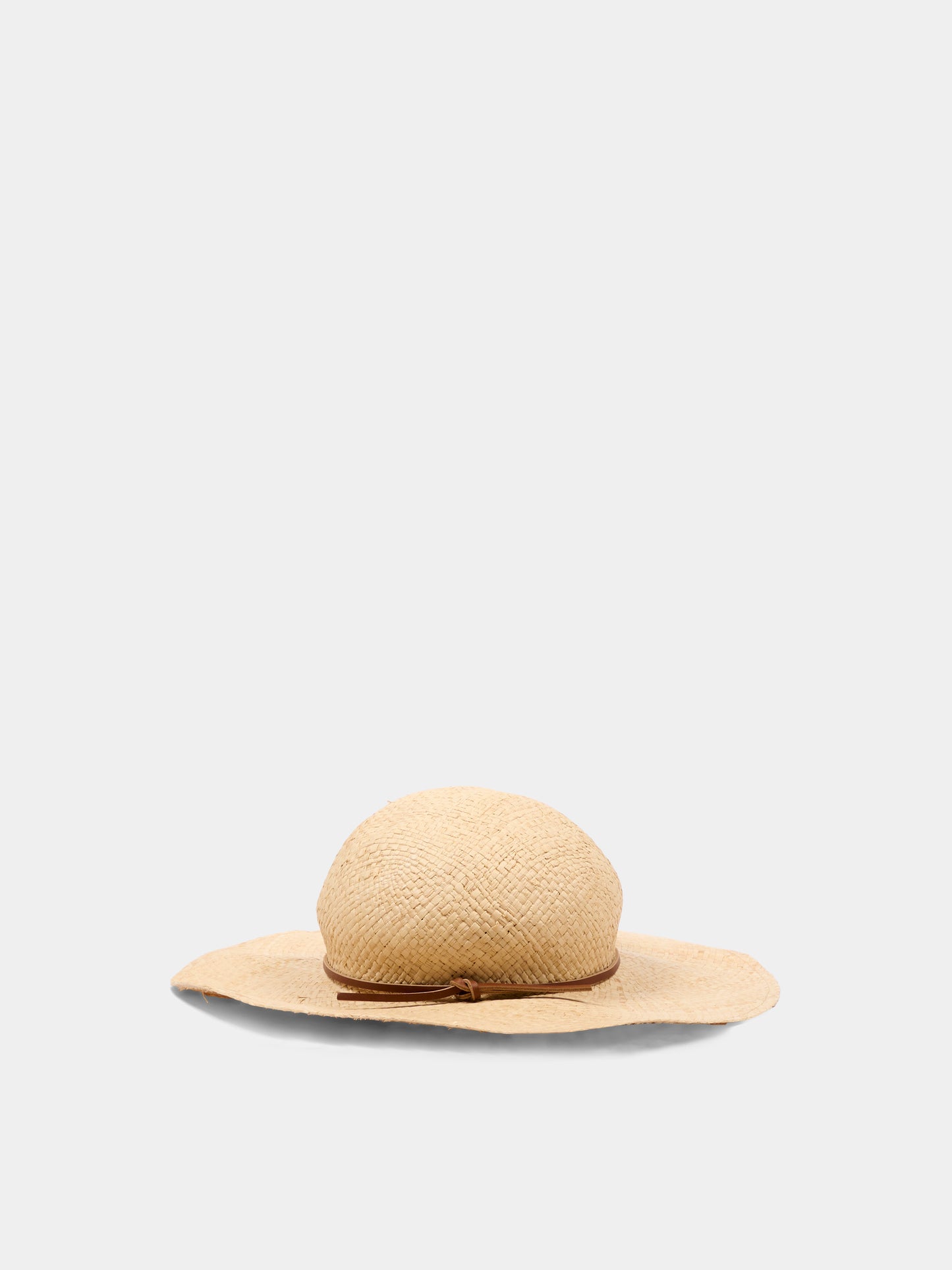 Cappello di paglia beige per bambina con logo,Chloé Kids,C20868 43A