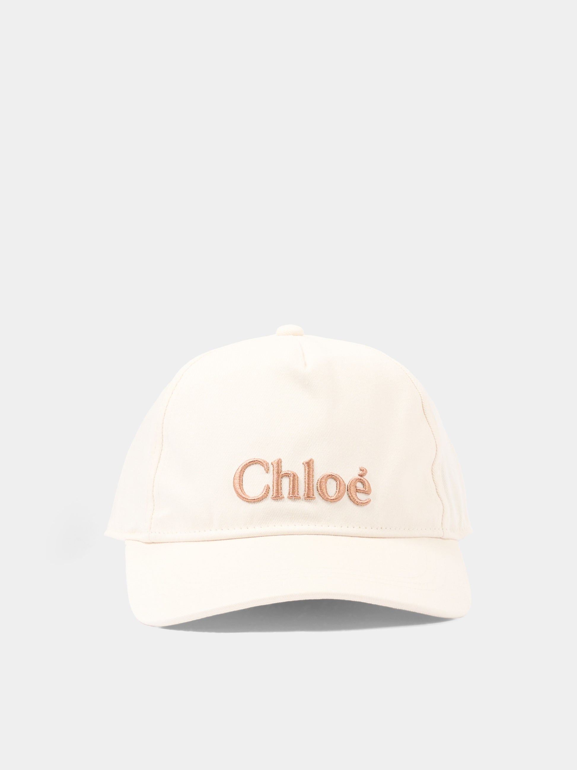 Cappello con visiera bianco per bambina,Chloé Kids,C20871 105