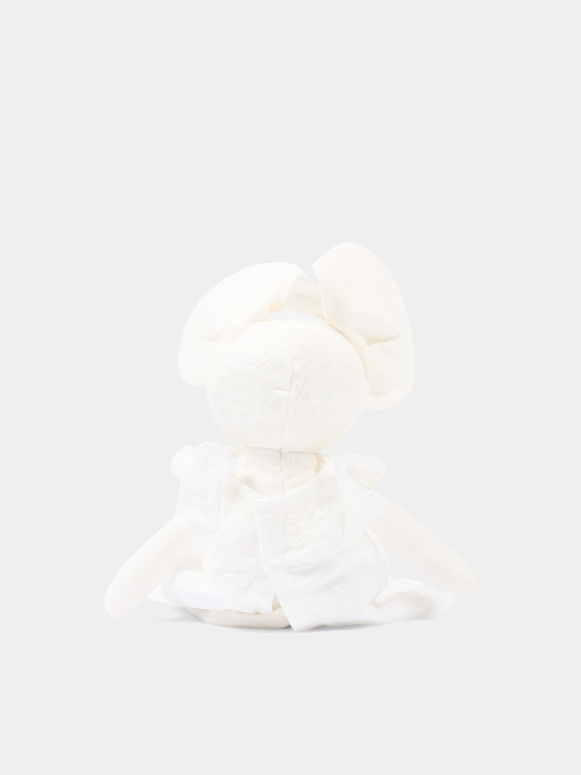 Doudou avorio per neonata con topolino,Chloé Kids,C20939 117
