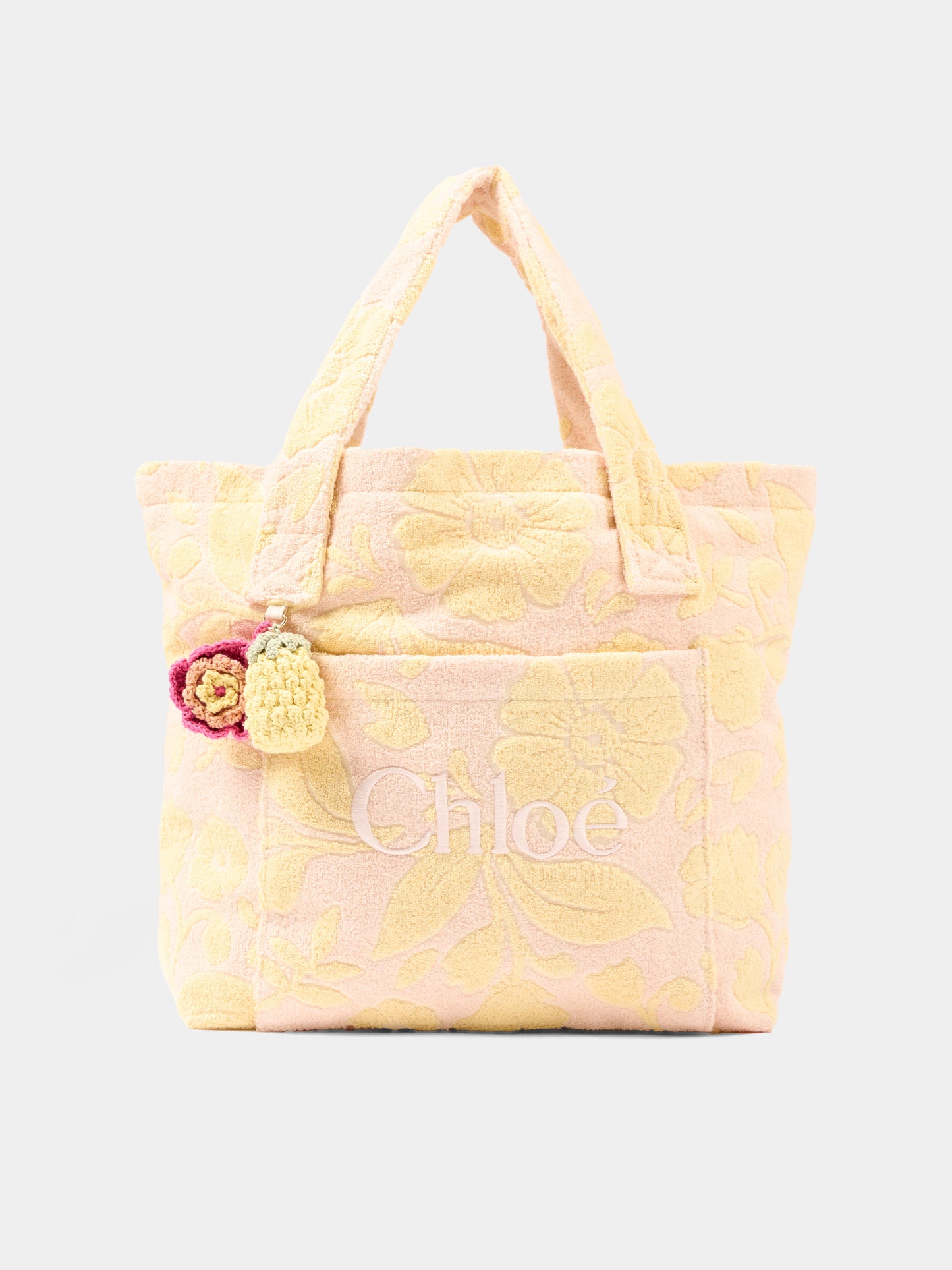 Borsa rosa per bambina con logo ricamato,Chloé Kids,C21227 S05