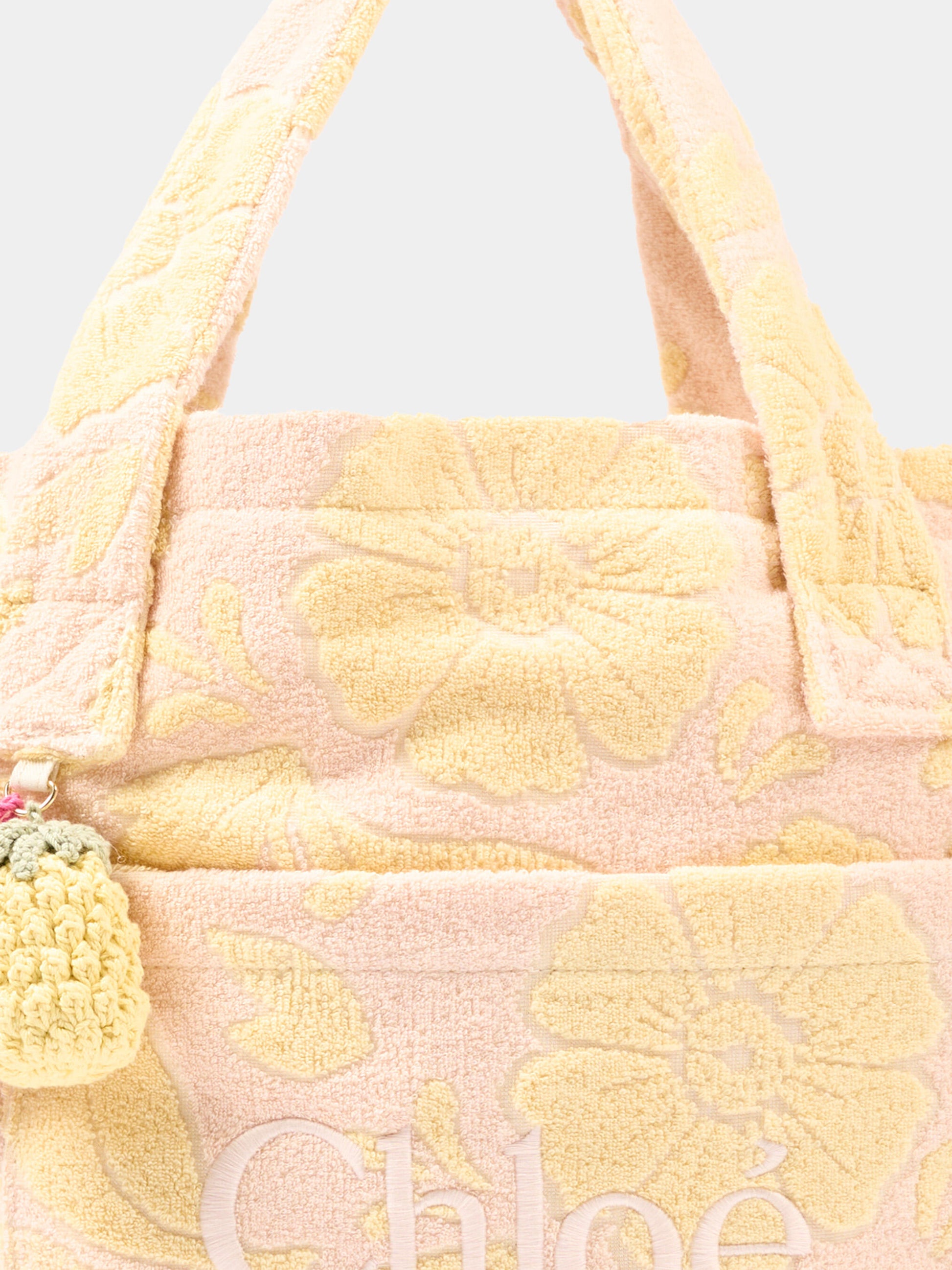 Borsa rosa per bambina con logo ricamato,Chloé Kids,C21227 S05