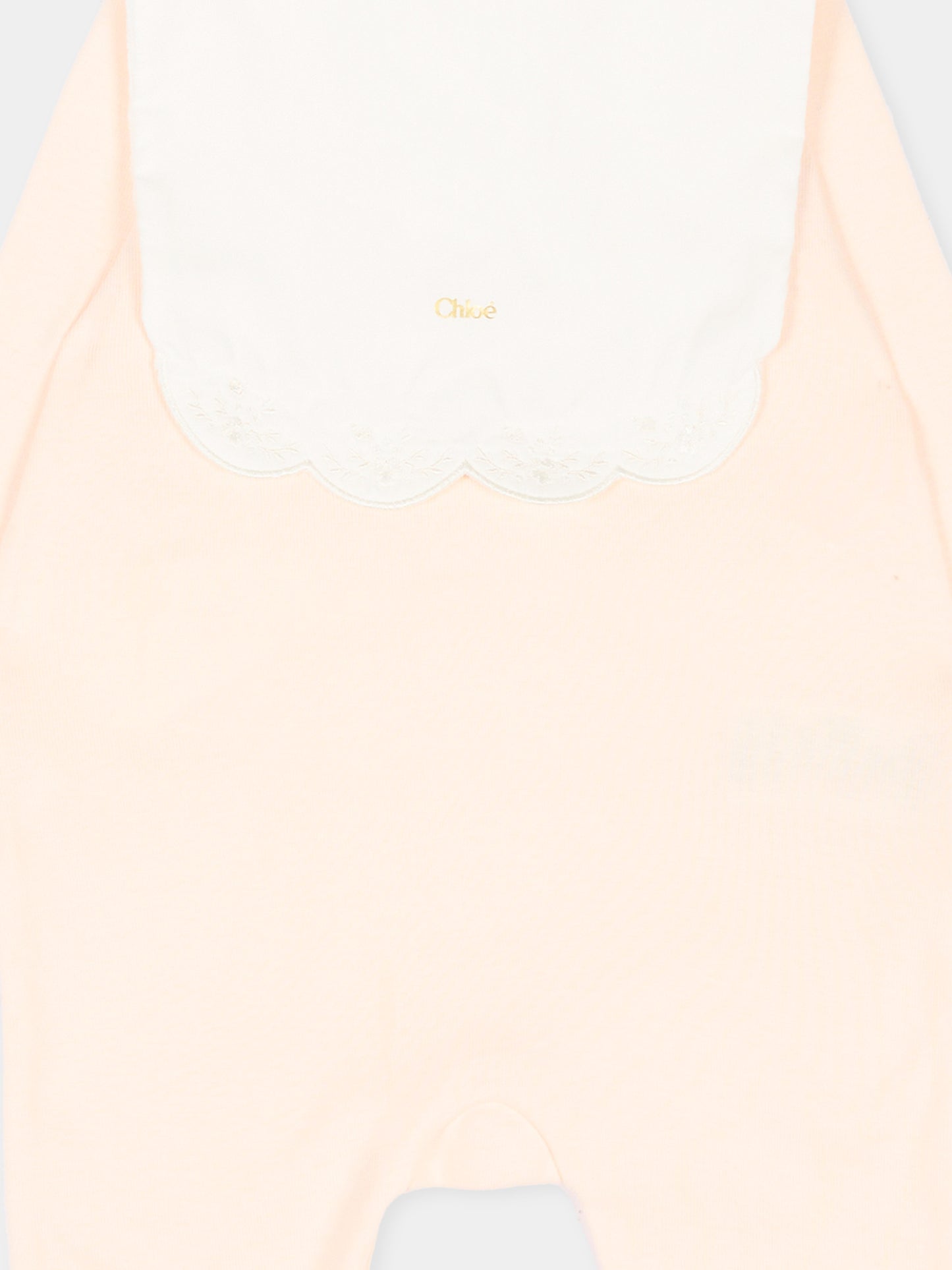 Set tutina rosa per neonata con logo,Chloé Kids,C21231 440