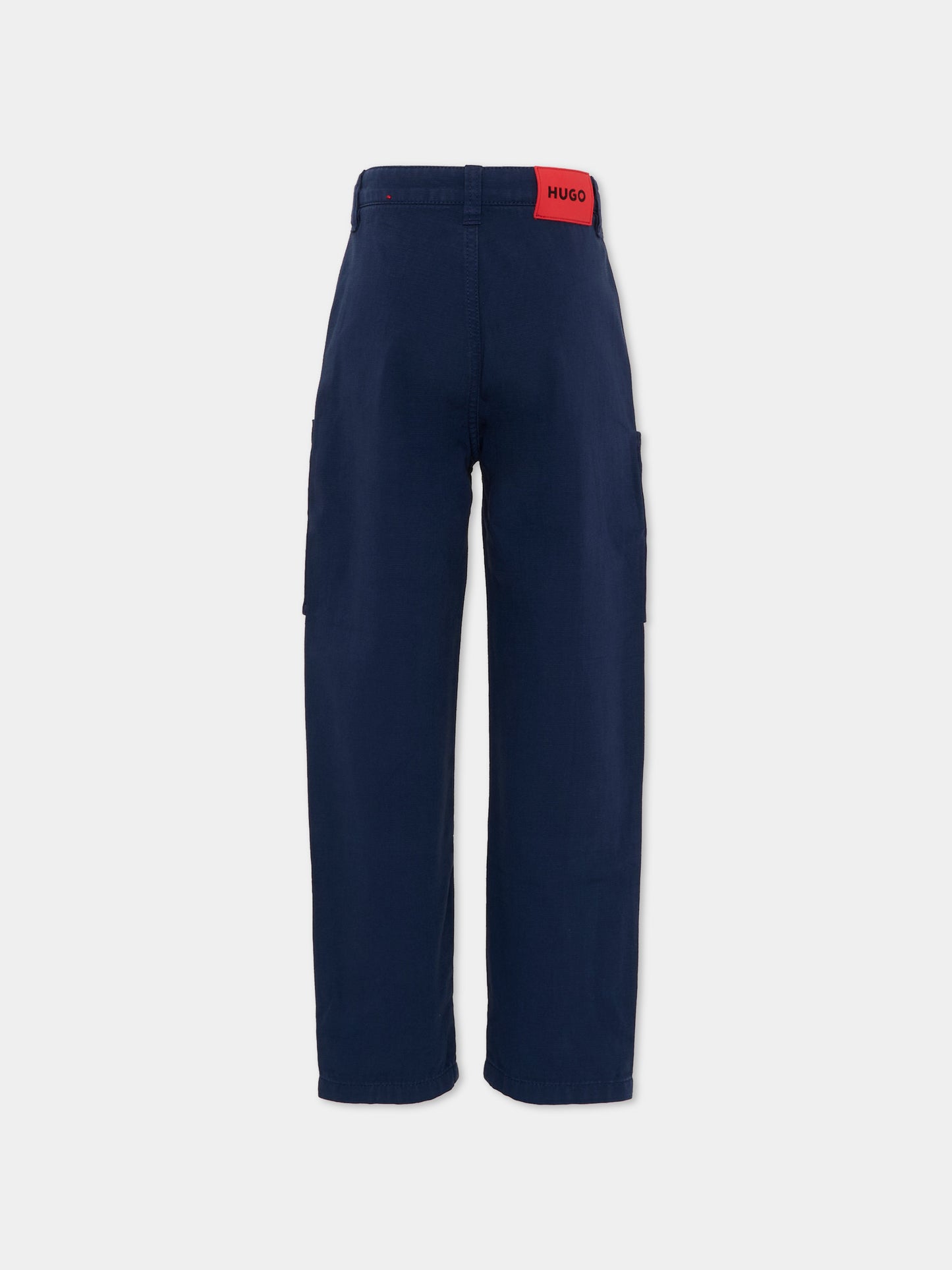 Pantalone blu per bambino con tasche cargo,Hugo,G00982 85C