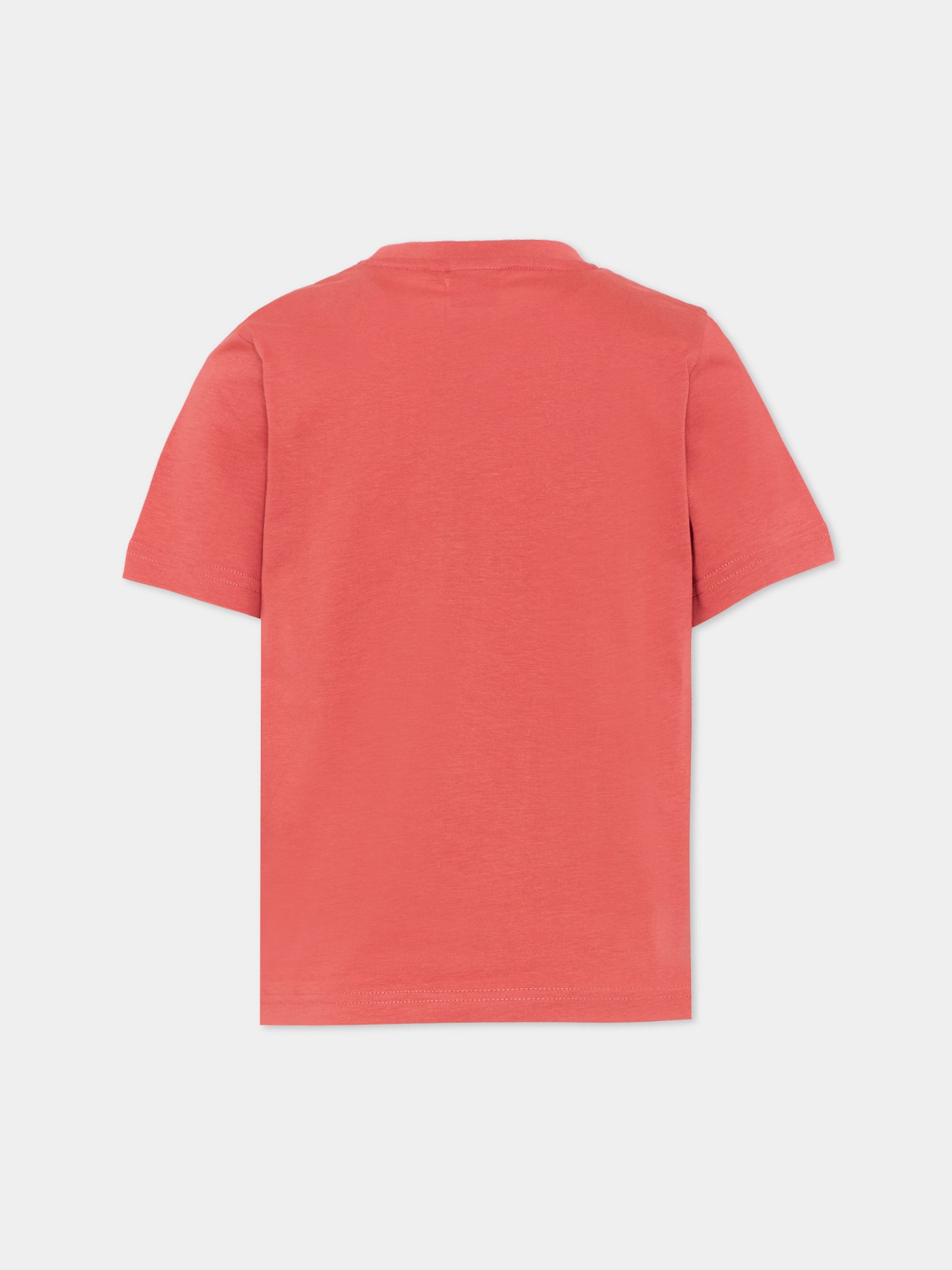 T-Shirt bordeaux con logo per bambino,Boss,J52711 48B