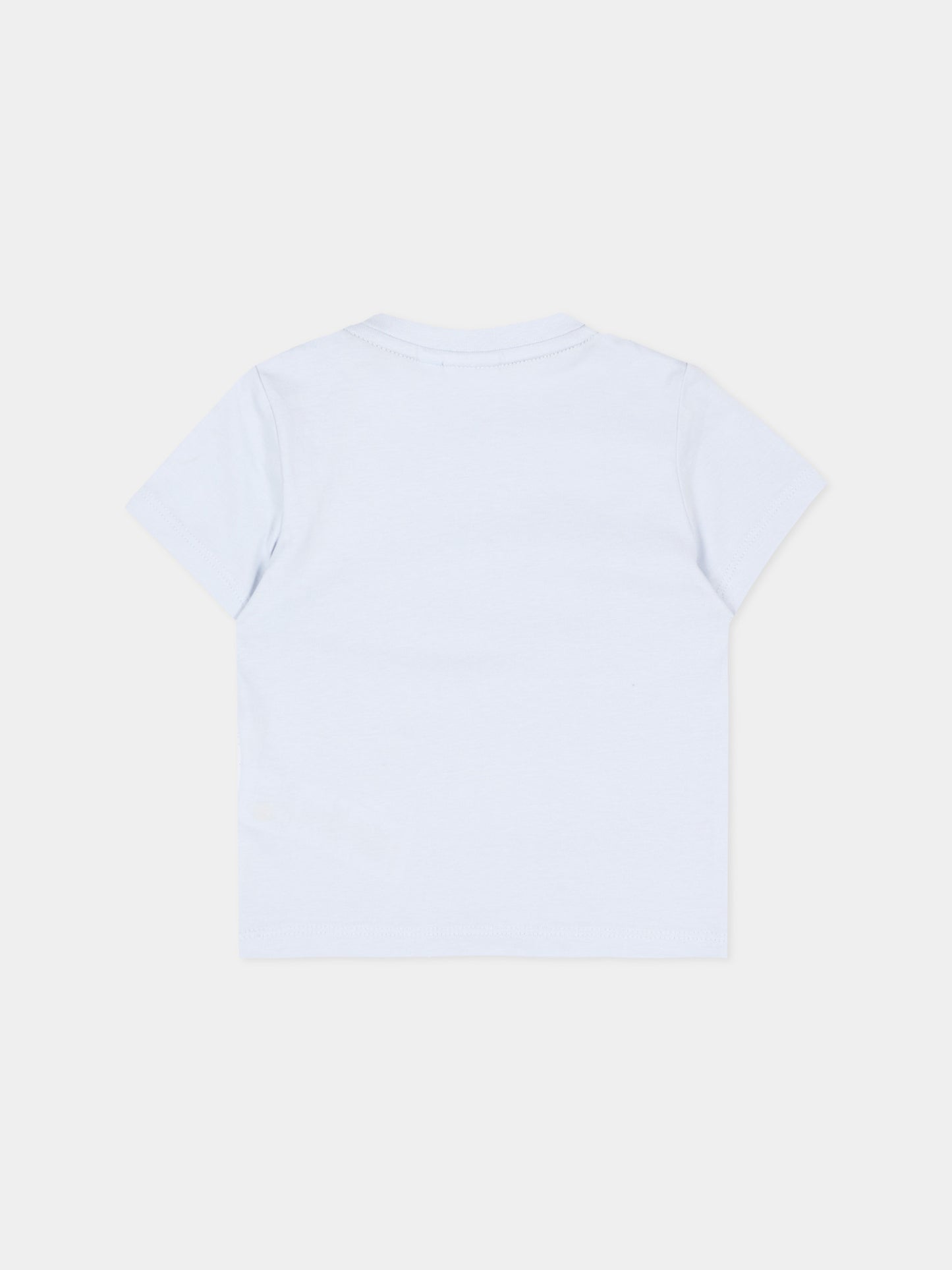 T-Shirt celeste per neonato con logo,Boss,J52712 78K