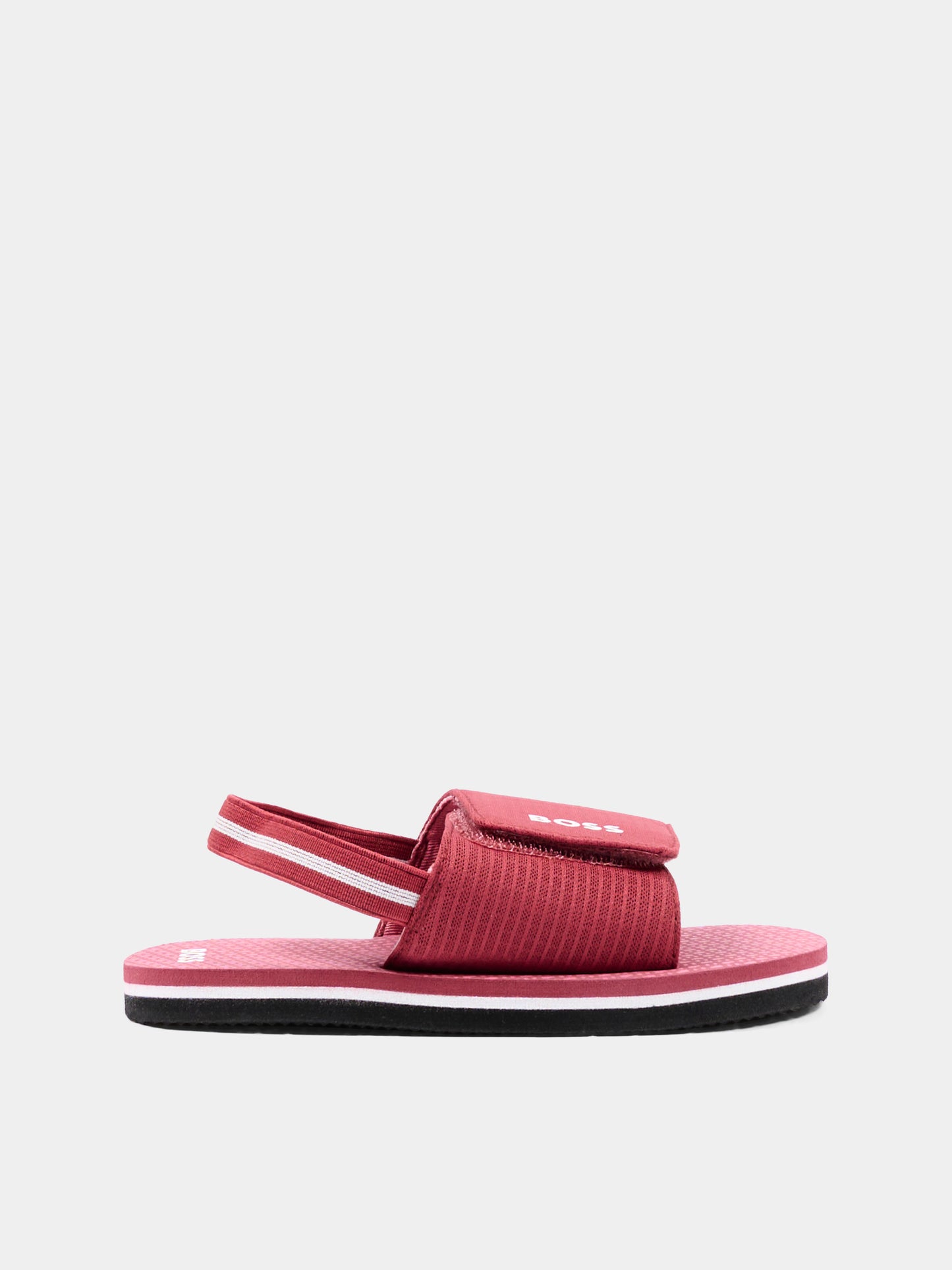 Sandali rossi per bambino con logo,Boss,J52820 48B