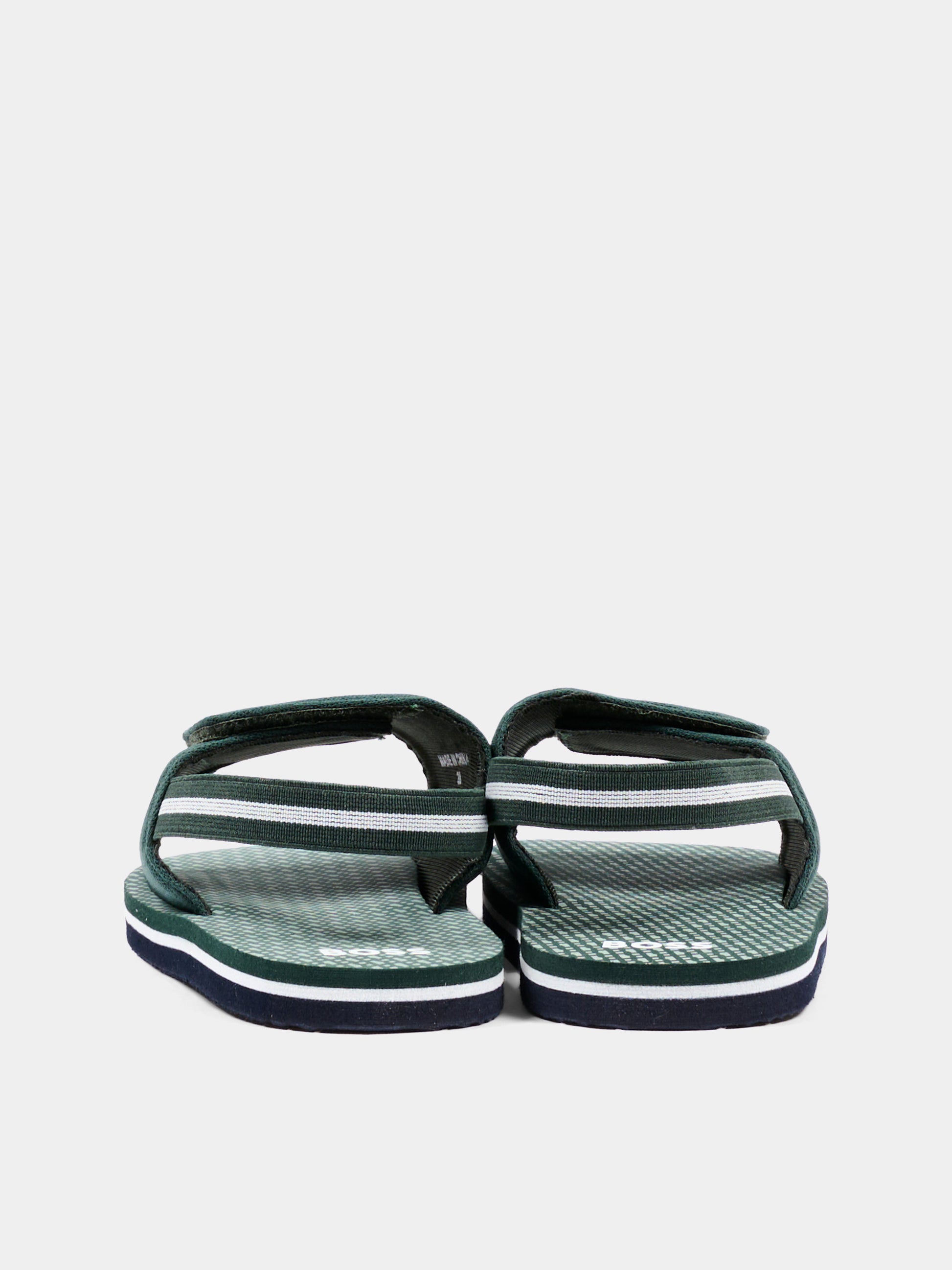 Sandali verdi per bambino con logo,Boss,J52820 68C