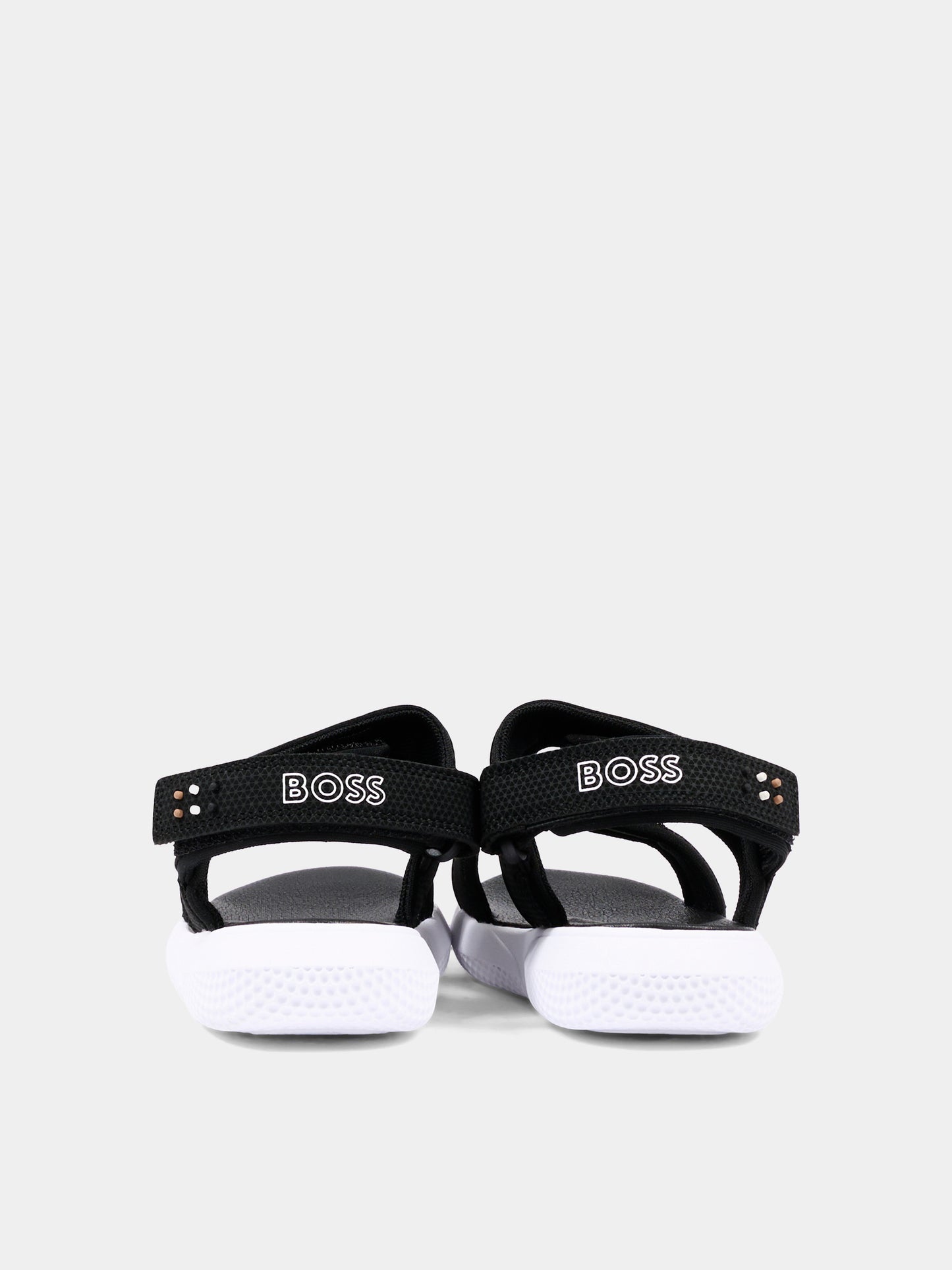 Sandali neri per bambino con logo,Boss,J52823 09B