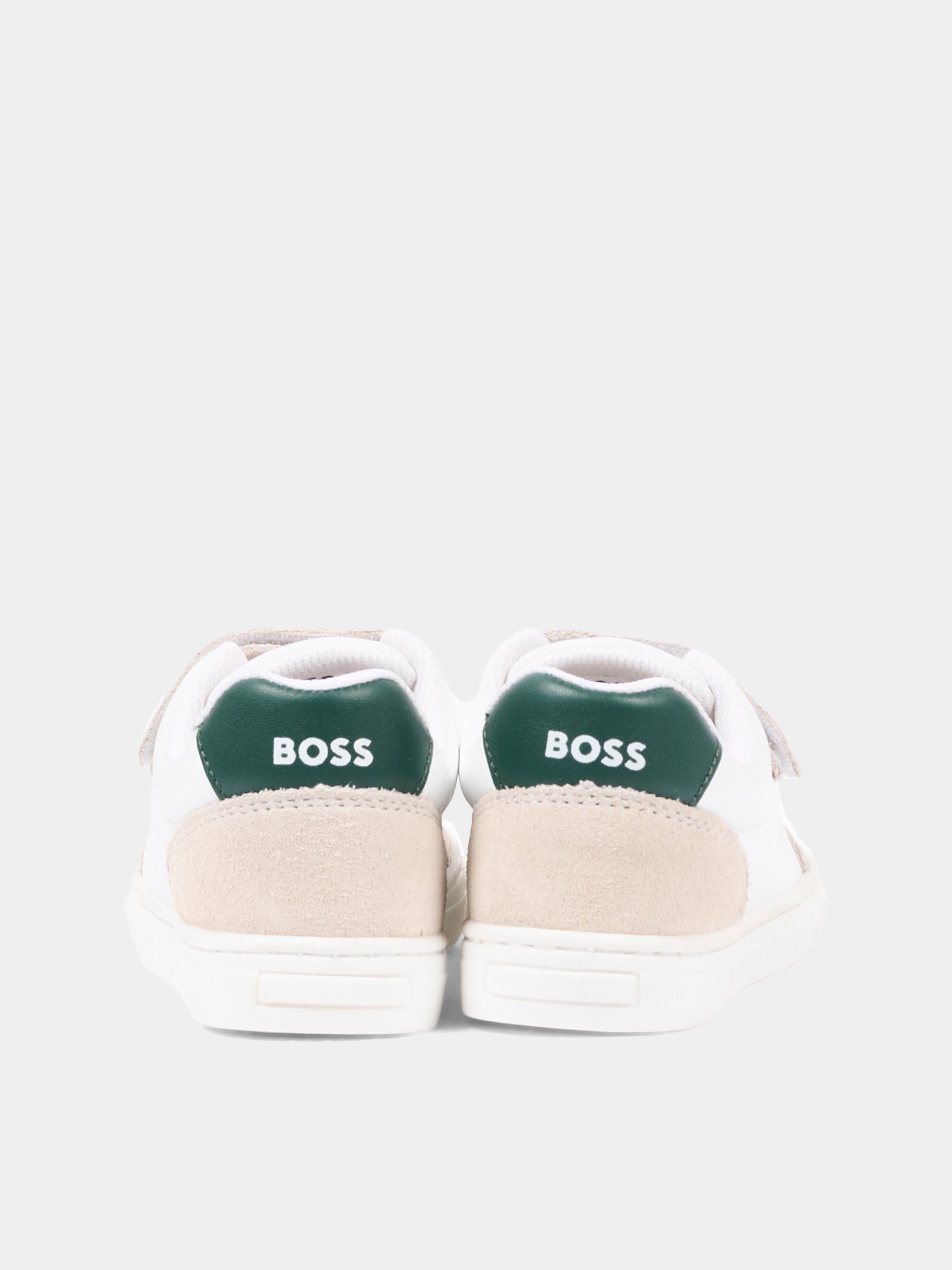 Sneakers bianche per bambino con logo,Boss,J52826 10P