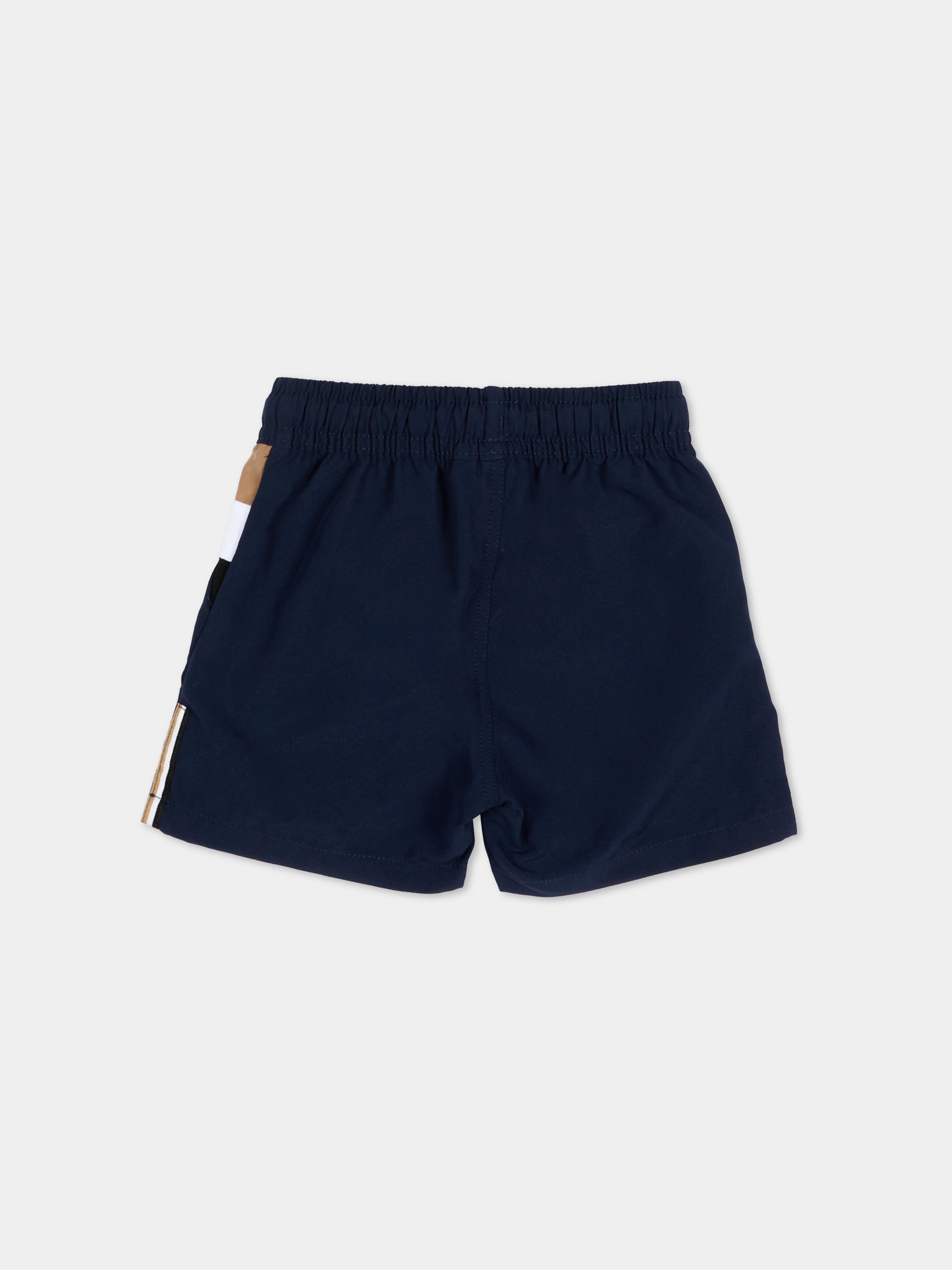 Boxer mare blu per neonato con logo,Boss,J52837 849