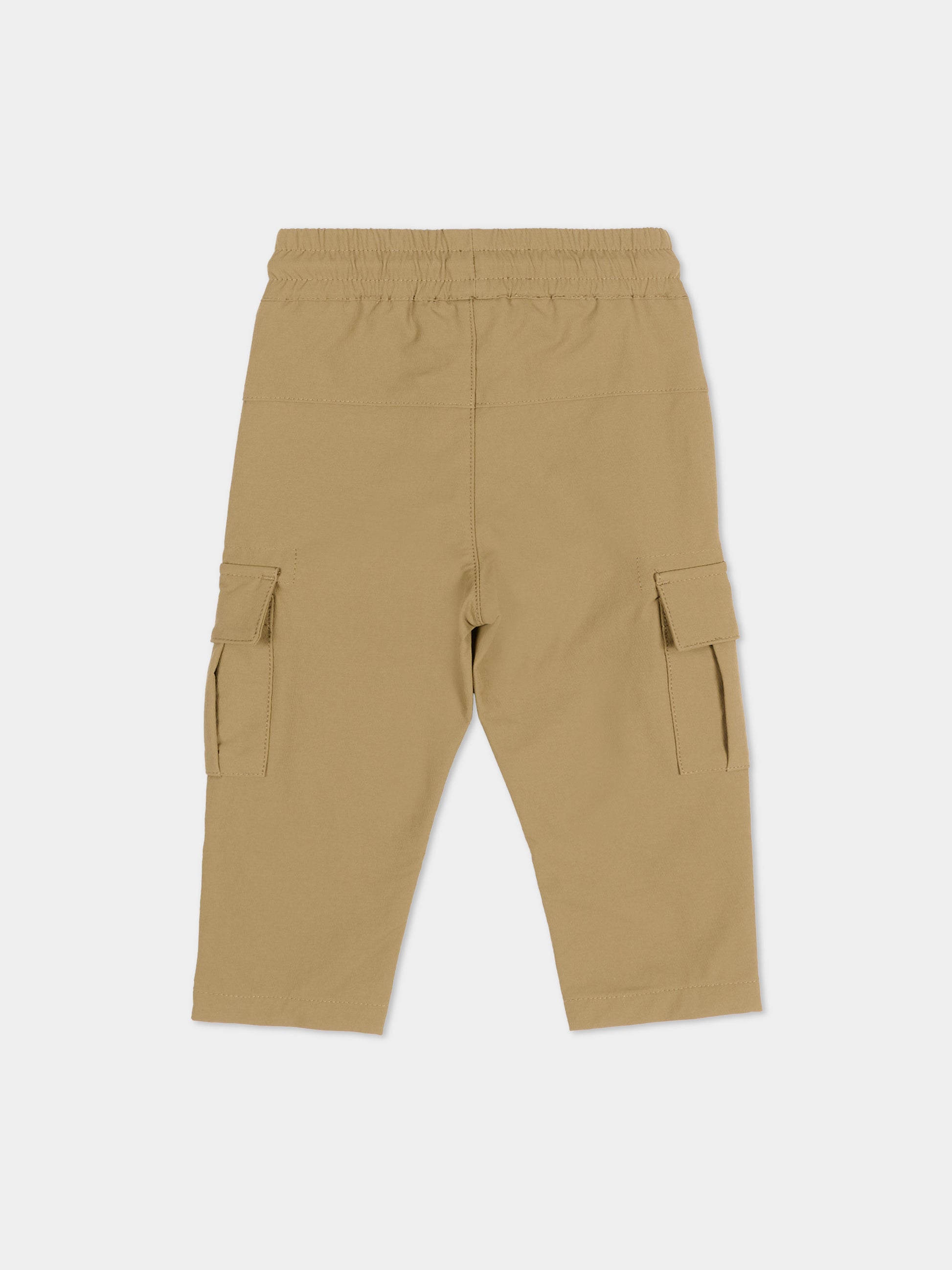 Pantalone beige per neonato con tasche cargo,Boss,J52855 295