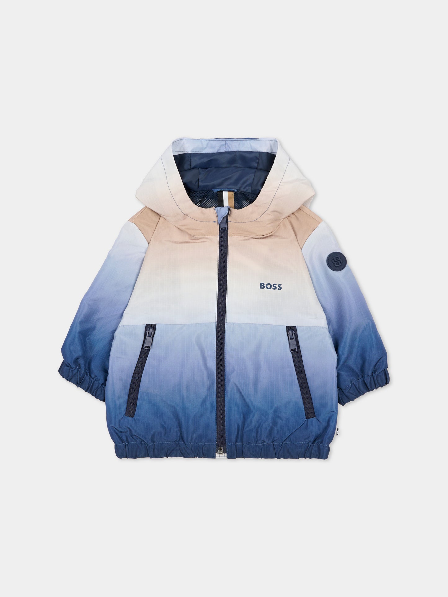 Giacca a vento multicolor per neonato con logo,Boss,J52862 78K