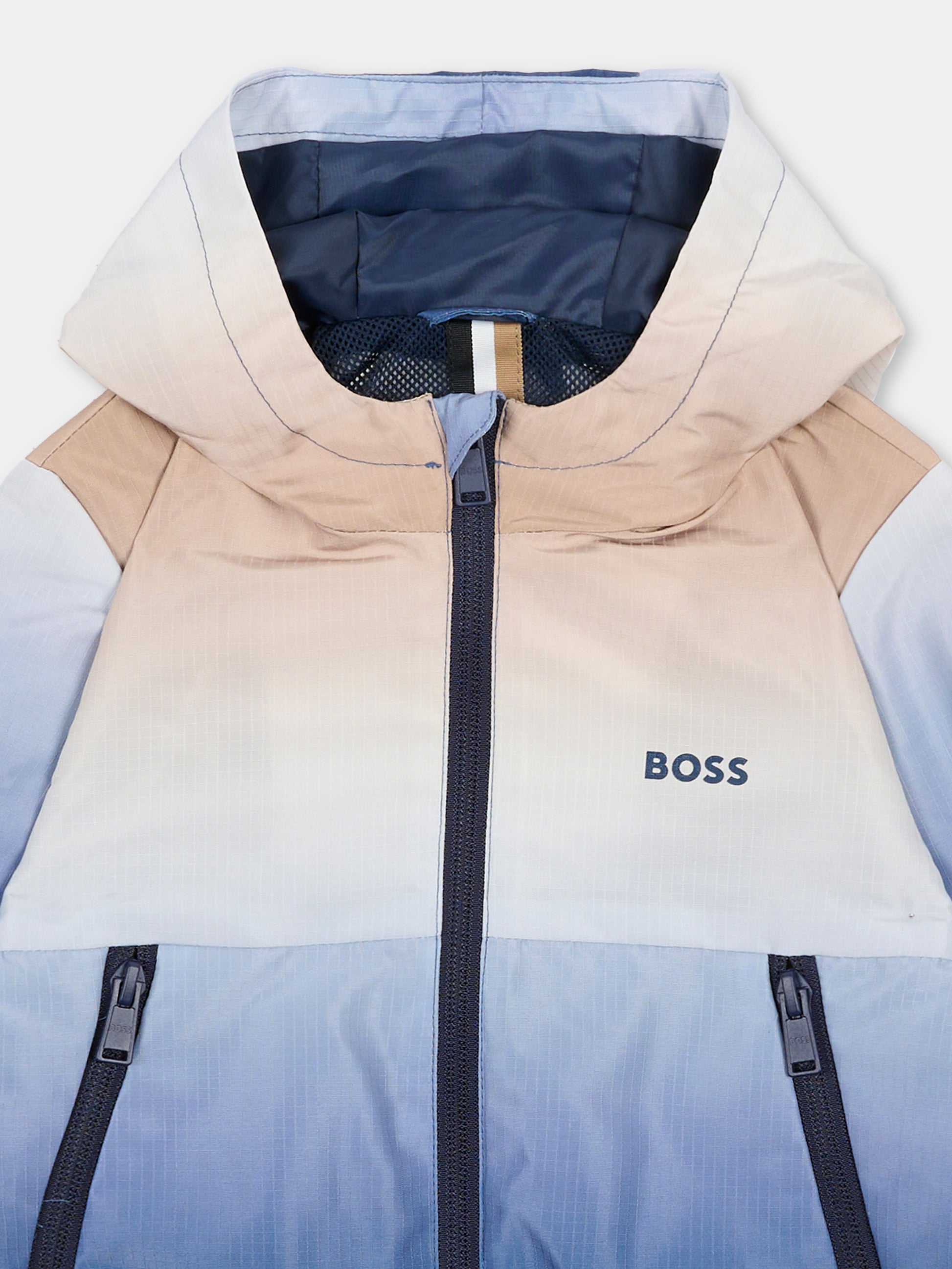 Giacca a vento multicolor per neonato con logo,Boss,J52862 78K
