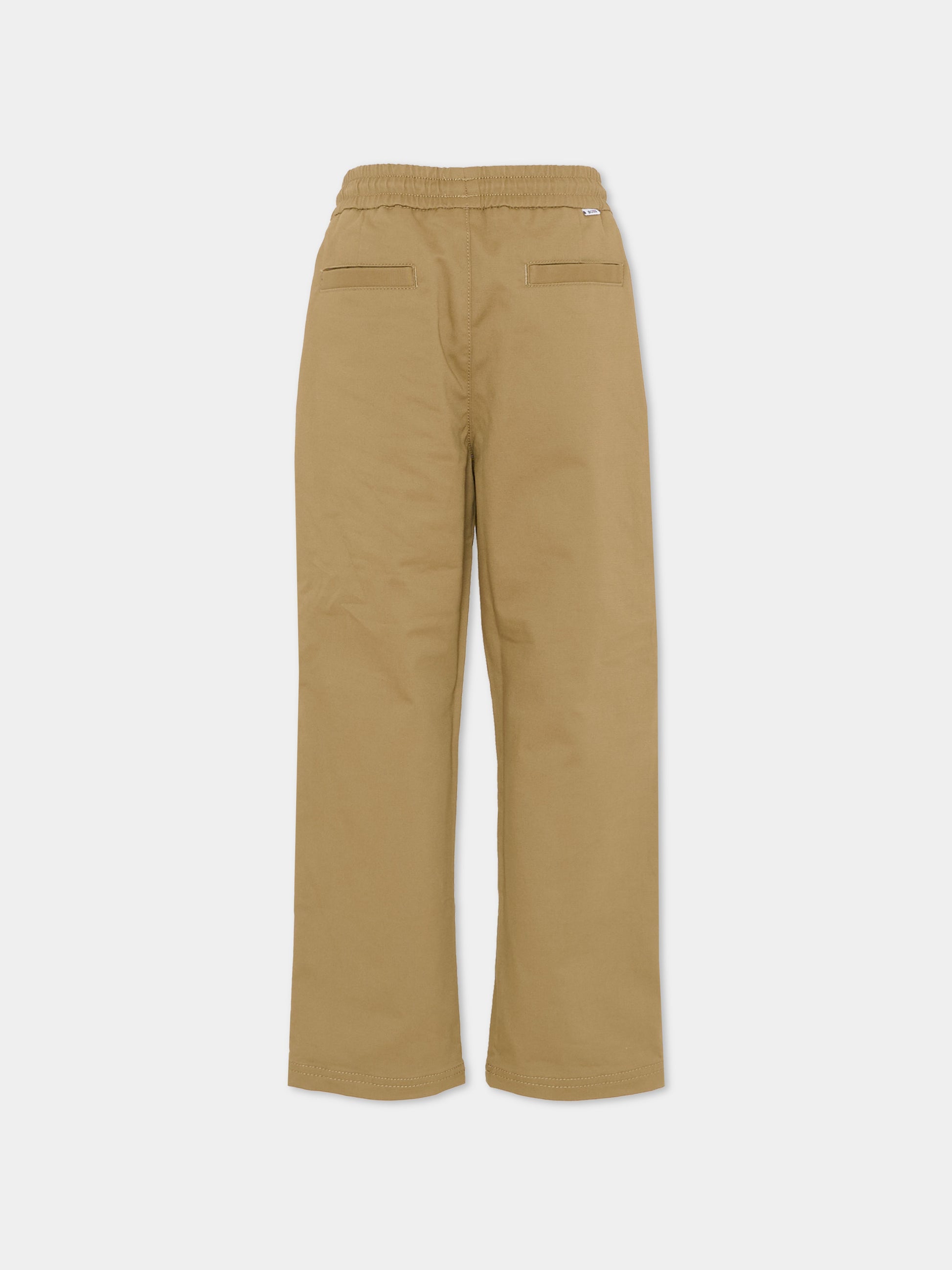 Pantaloni beige per bambino con logo,Boss,J52913 295
