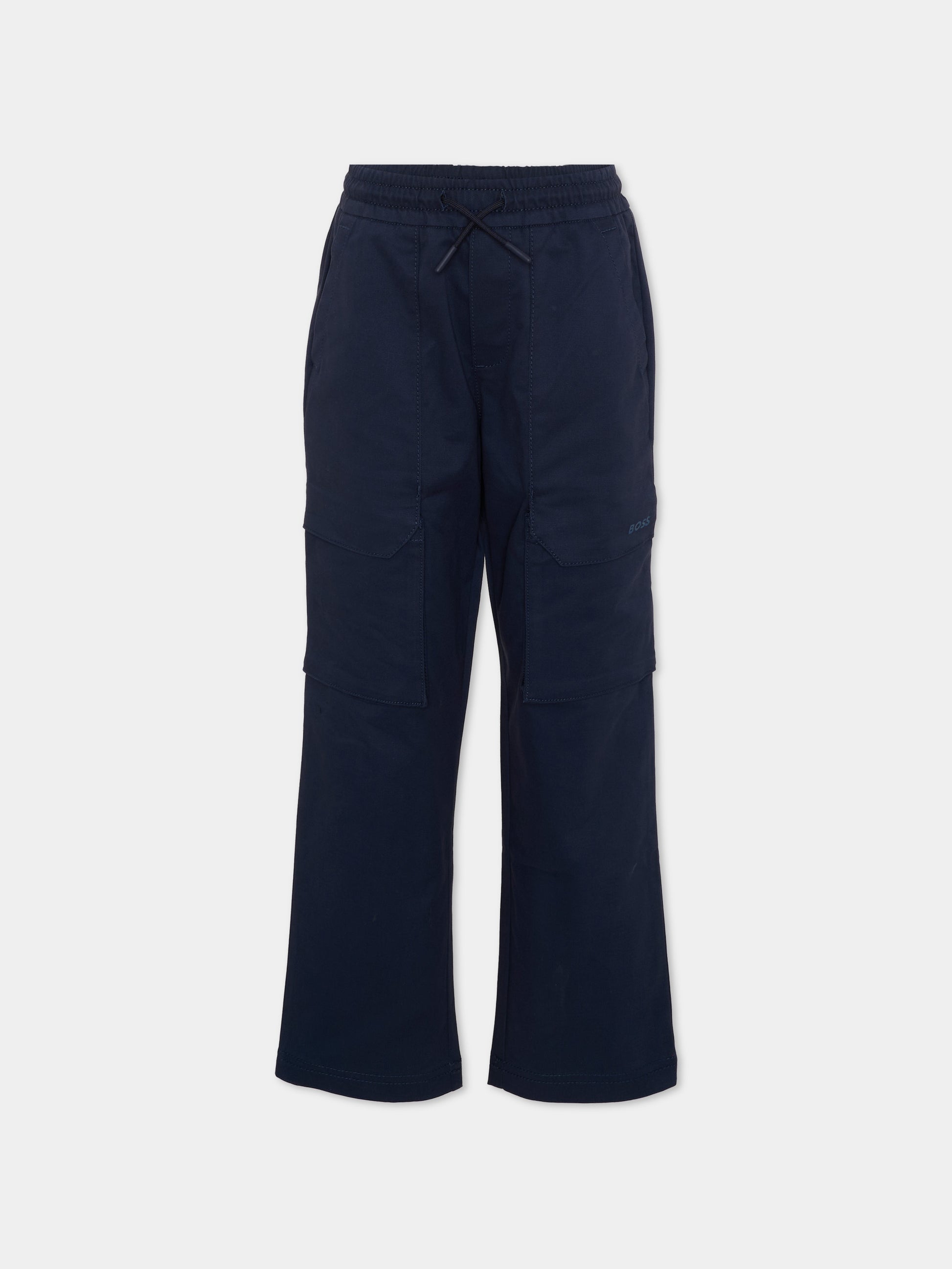 Pantaloni blu per bambino cargo,Boss,J52913 849