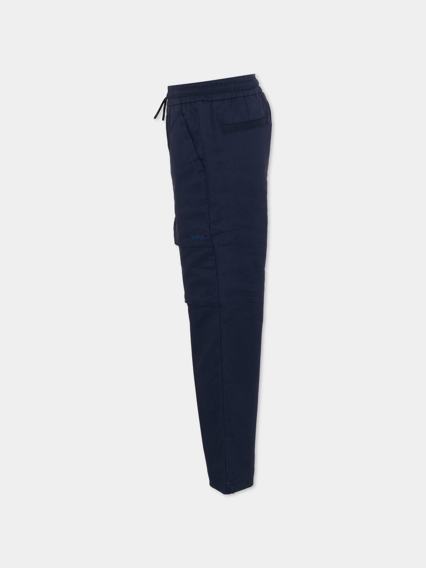 Pantaloni blu per bambino cargo,Boss,J52913 849