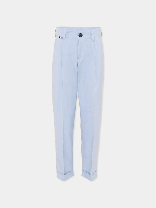 Pantaloni celesti per bambino,Boss,J52916 057