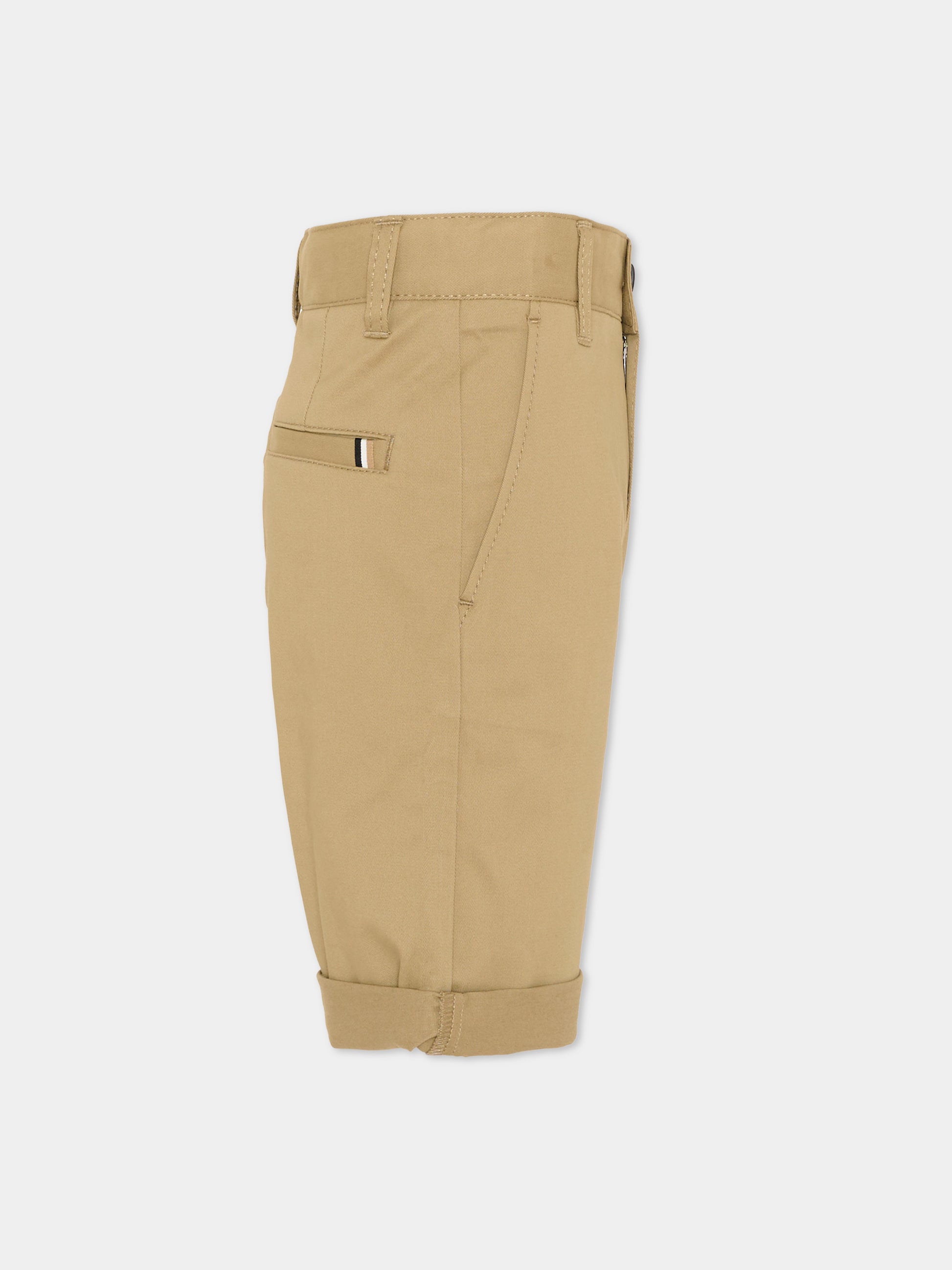 Shorts beige per bambino,Boss,J52921 295