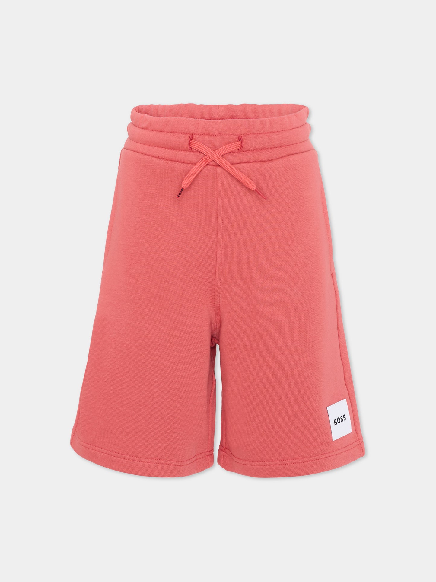 Shorts sportivi bordeaux per bambino,Boss,J52928 48B