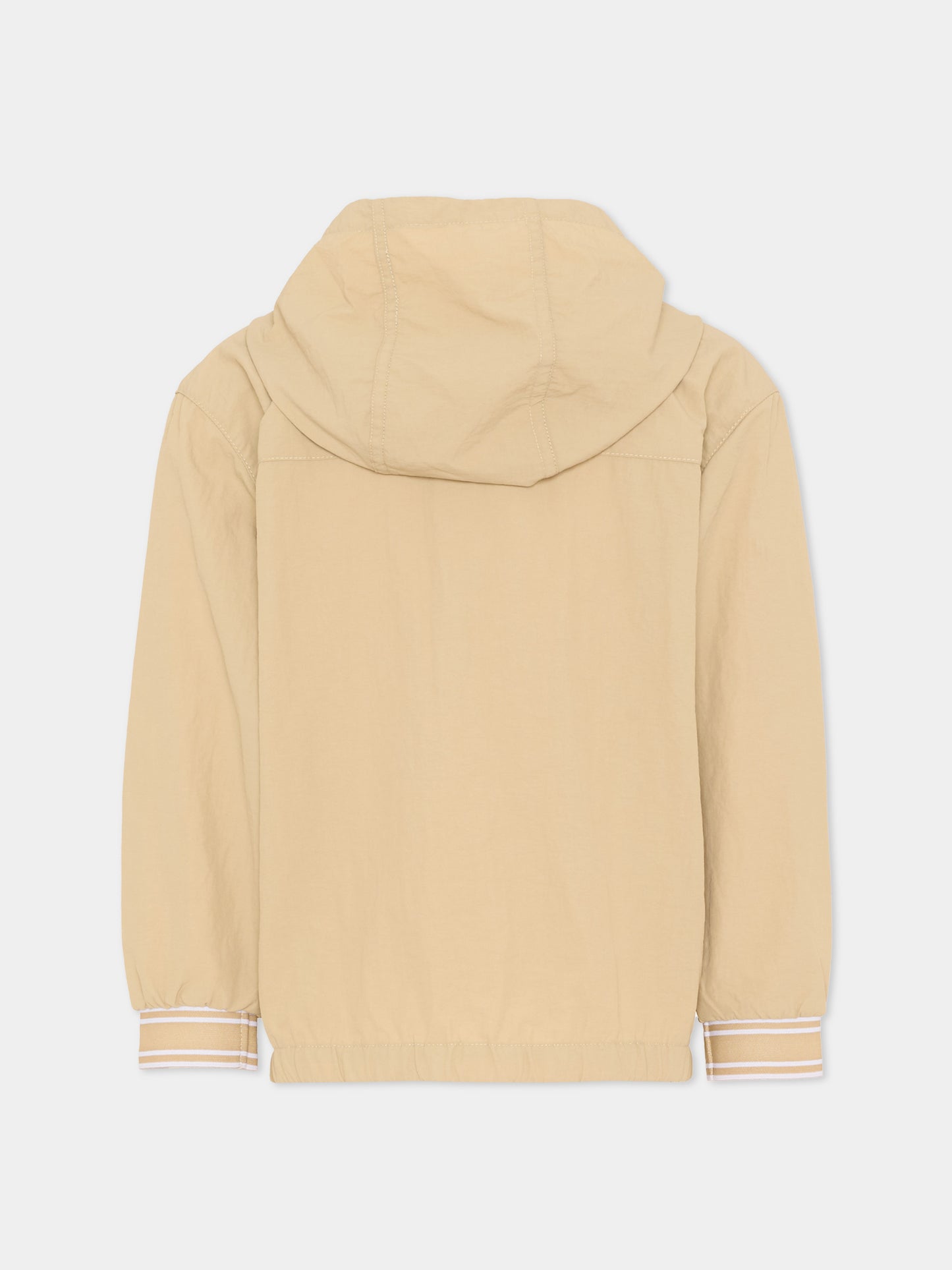 Giacche a vento beige per bambino logo,Boss,J52998 249