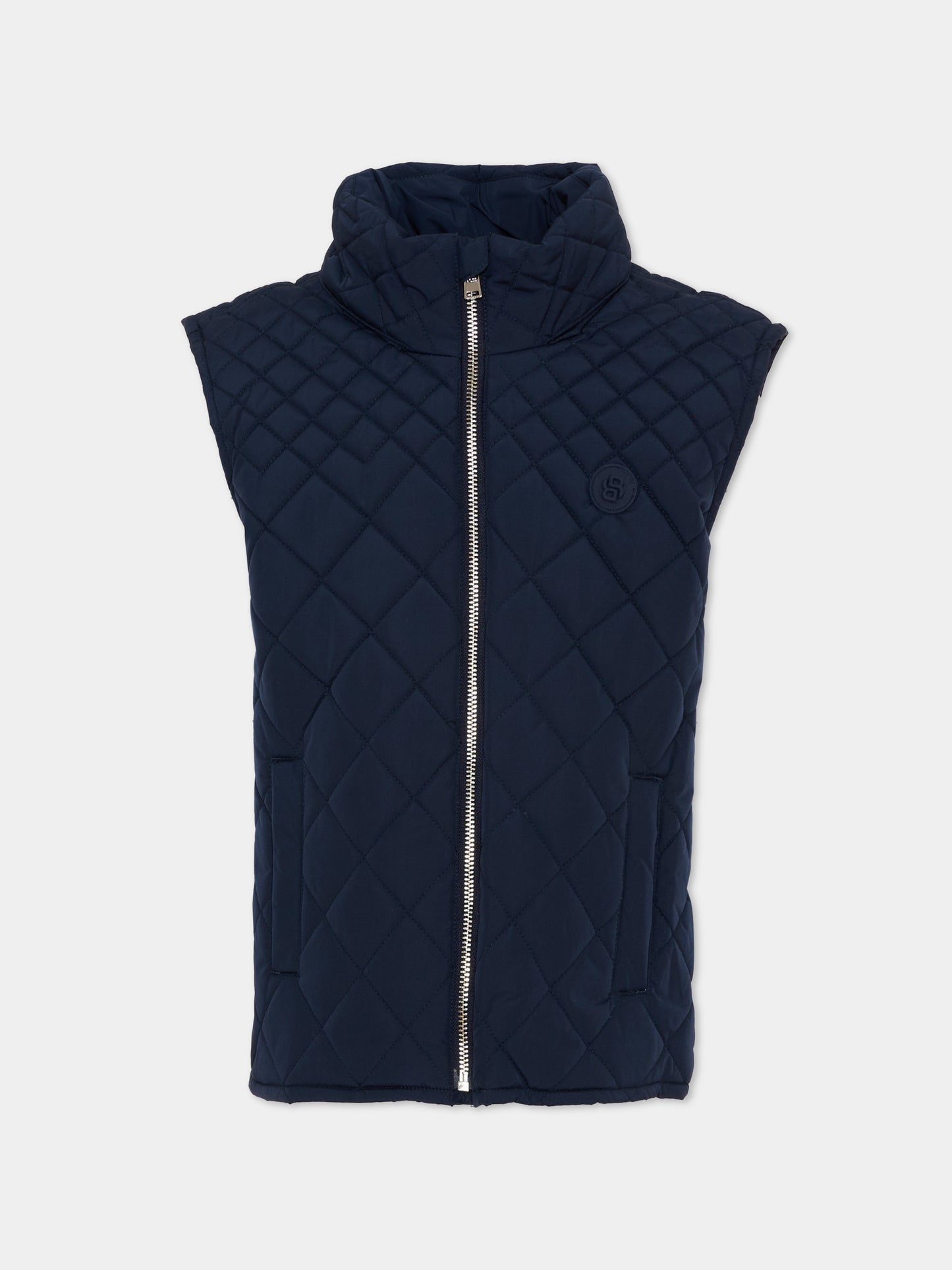 Gilet blu per bambino trapuntato,Boss,J53003 849