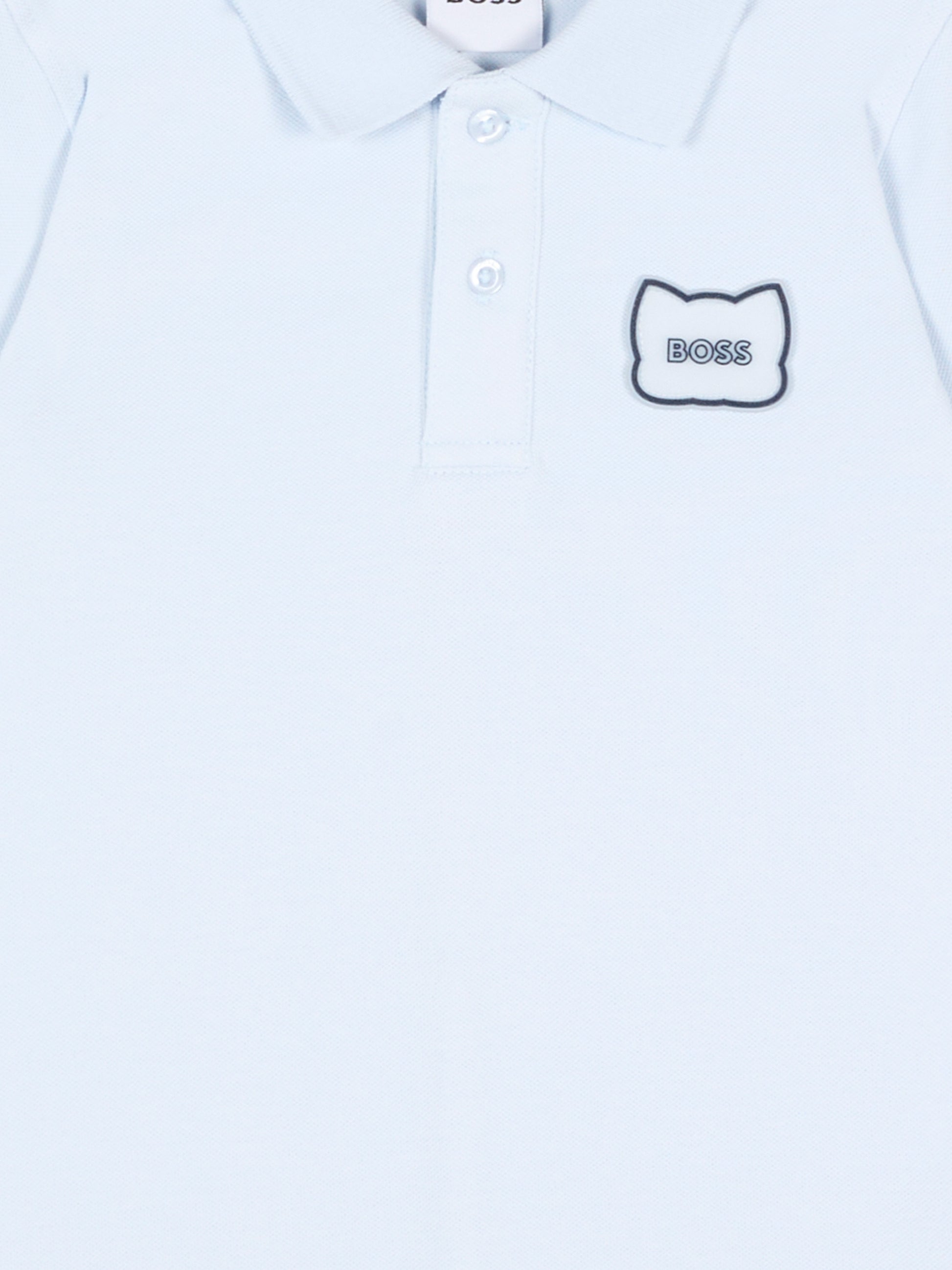 Pagliaccetto celeste per neonato con logo,Boss,J53033 771