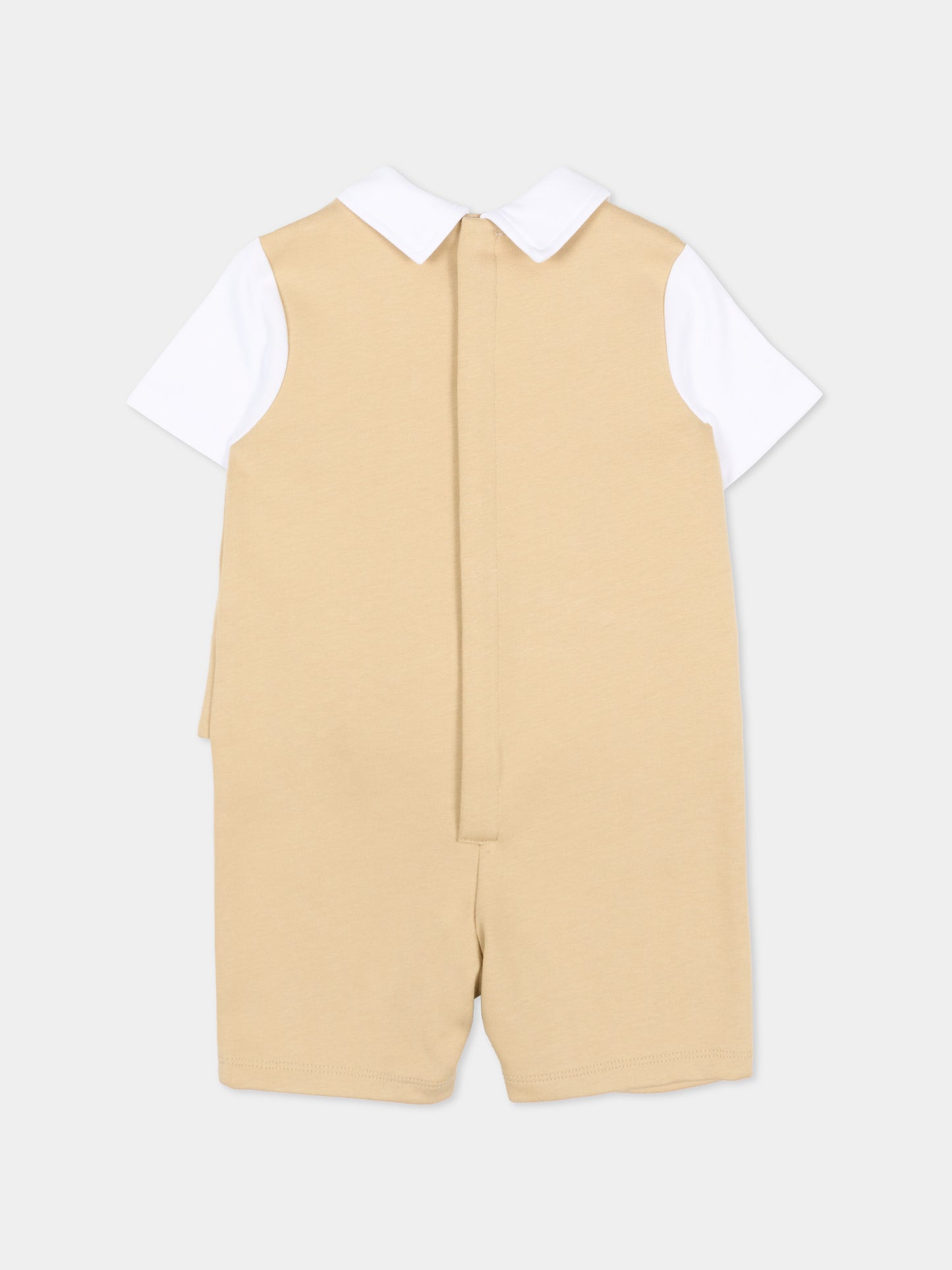 Pagliaccetto beige per neonato con gilet,Boss,J53036 249