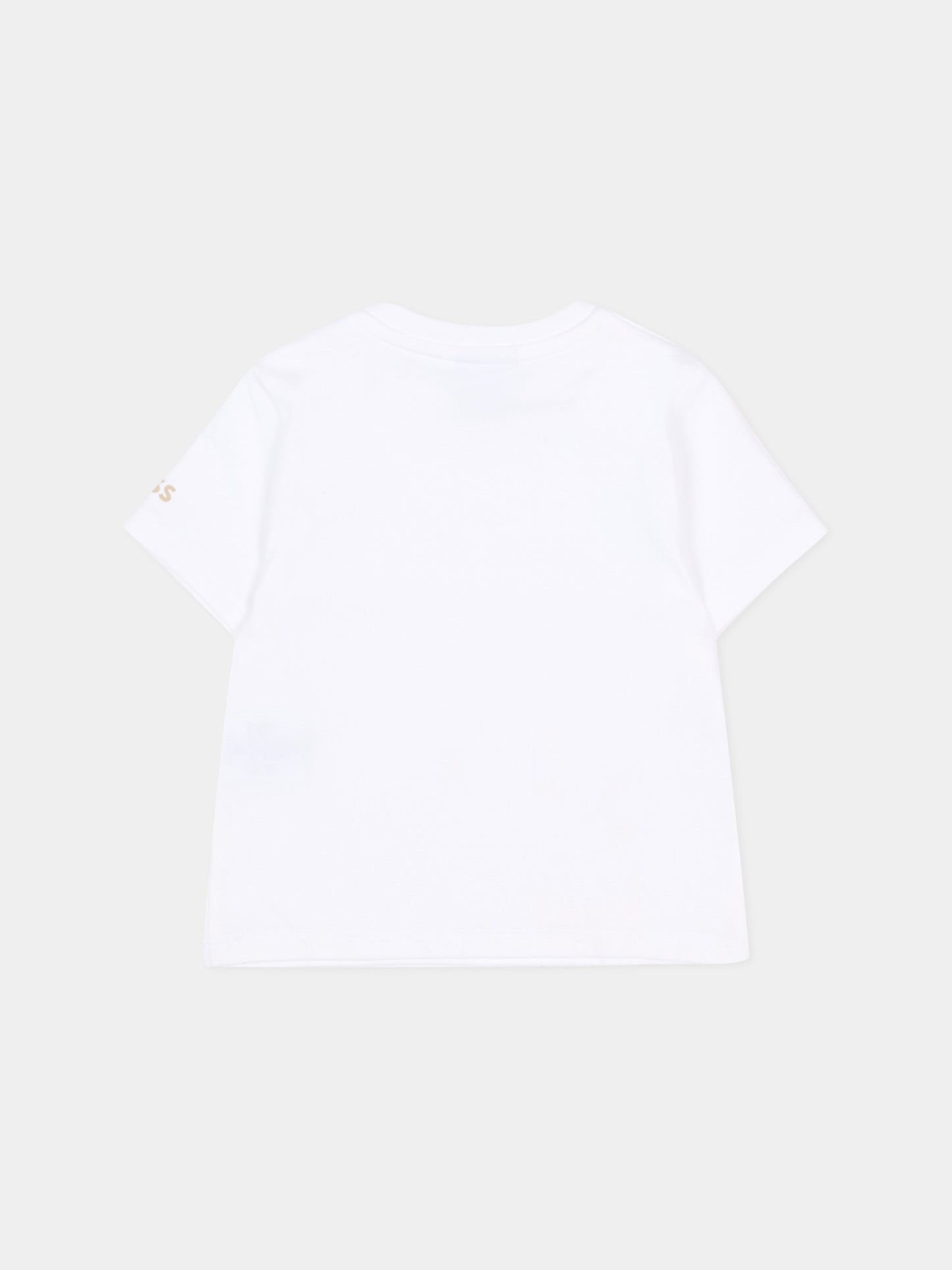 Salopette beige a righe per neonato,Boss,J53038 249